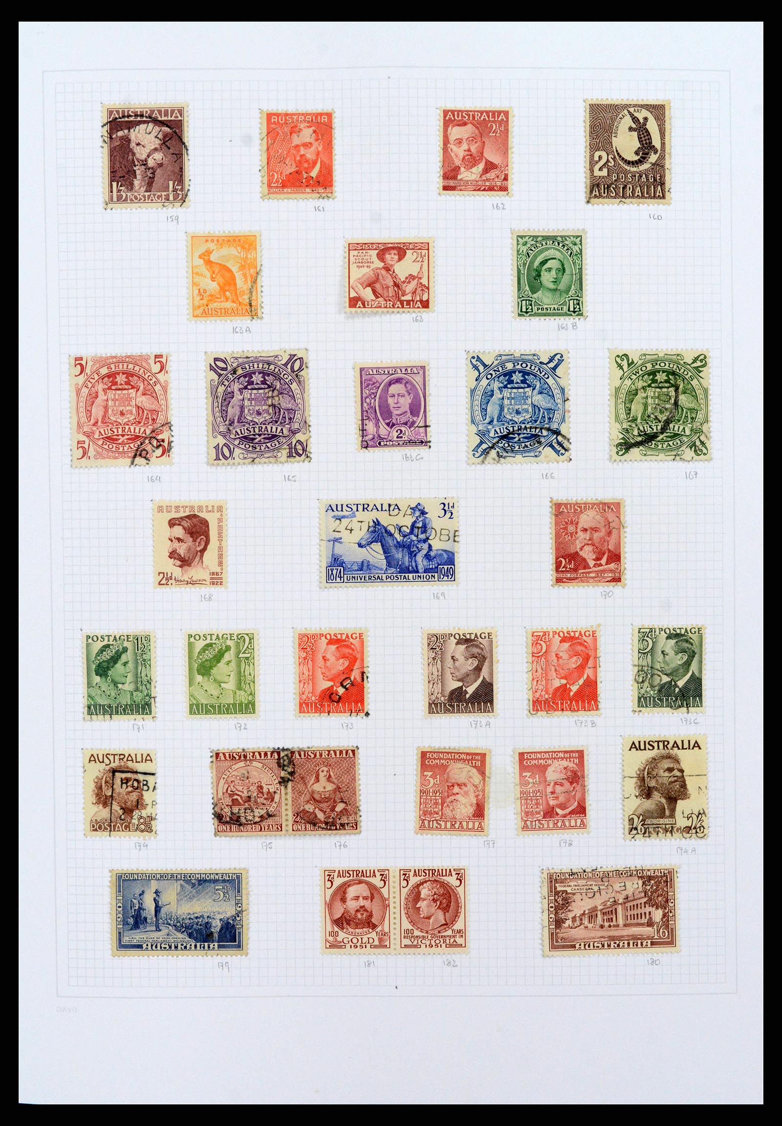 38152 0007 - Postzegelverzameling 38152 Australië 1913-2017.