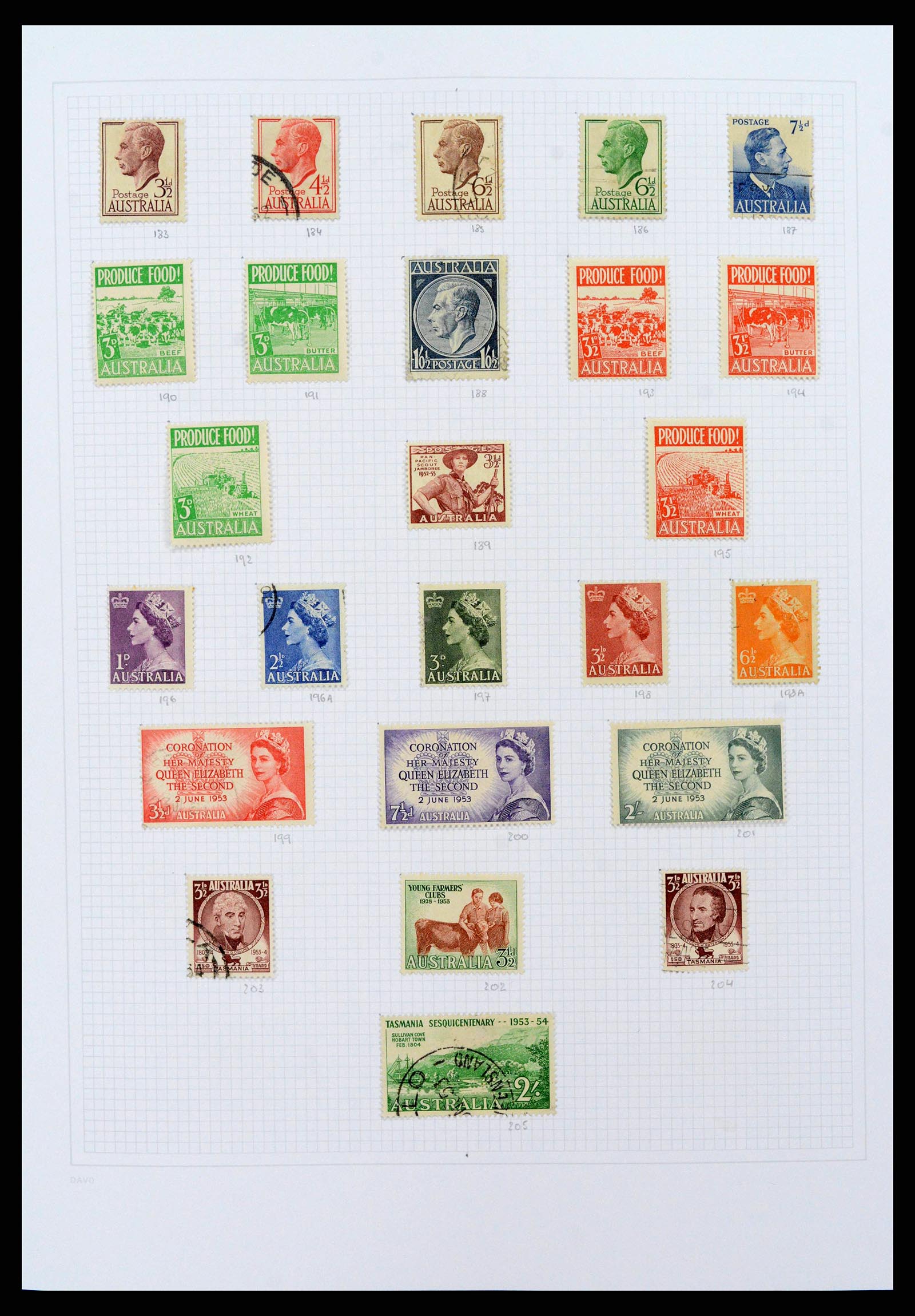 38152 0008 - Postzegelverzameling 38152 Australië 1913-2017.