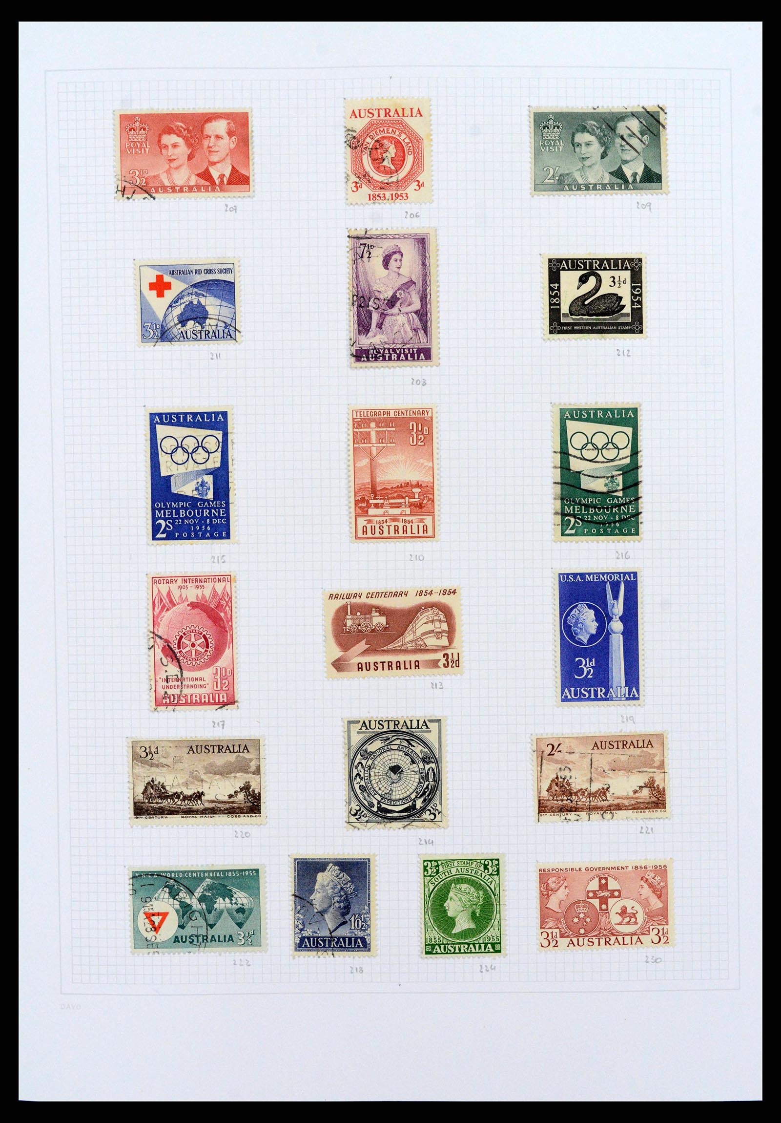 38152 0009 - Postzegelverzameling 38152 Australië 1913-2017.