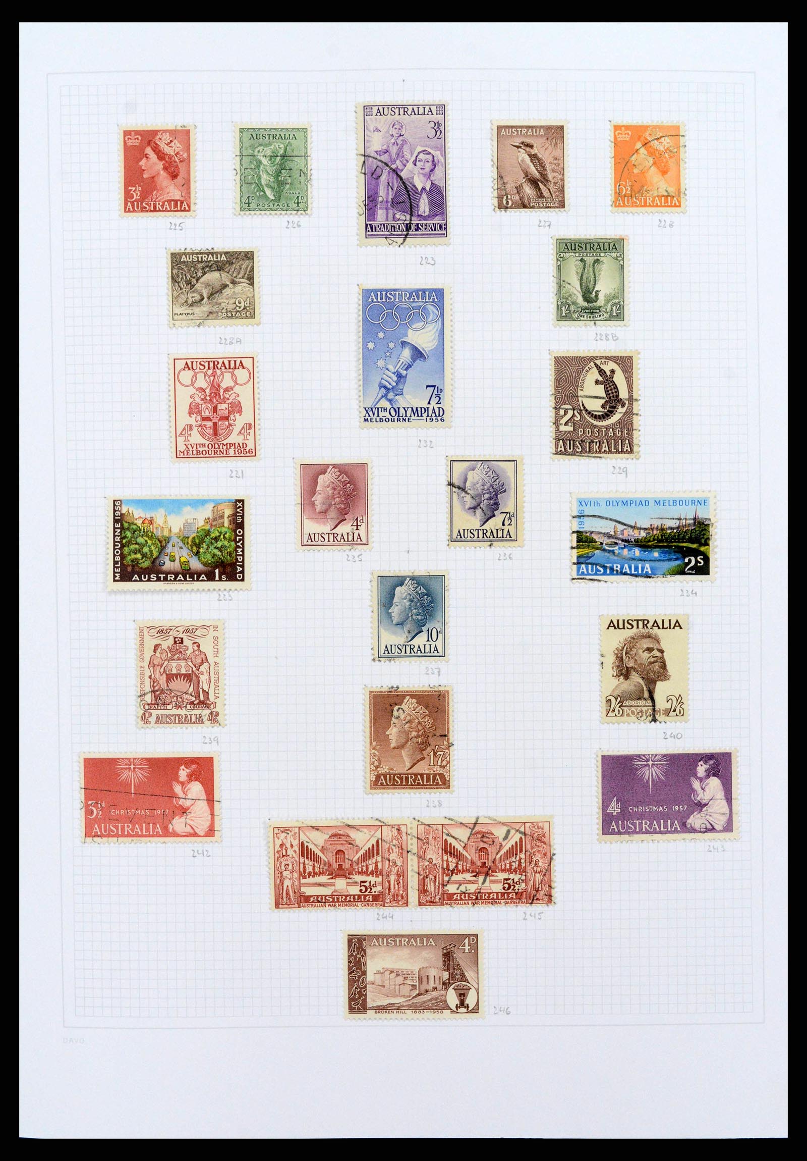 38152 0010 - Postzegelverzameling 38152 Australië 1913-2017.
