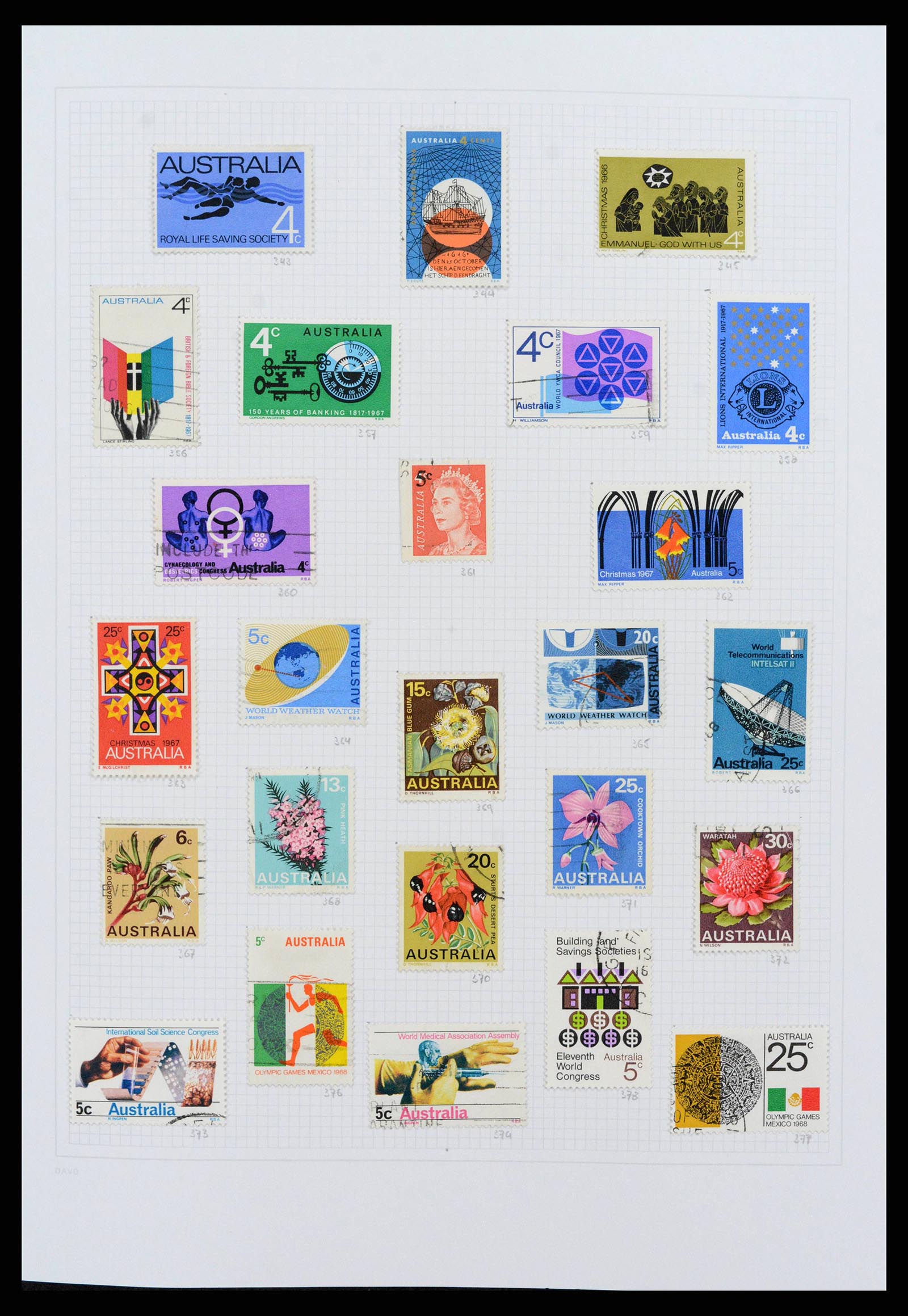 38152 0015 - Postzegelverzameling 38152 Australië 1913-2017.