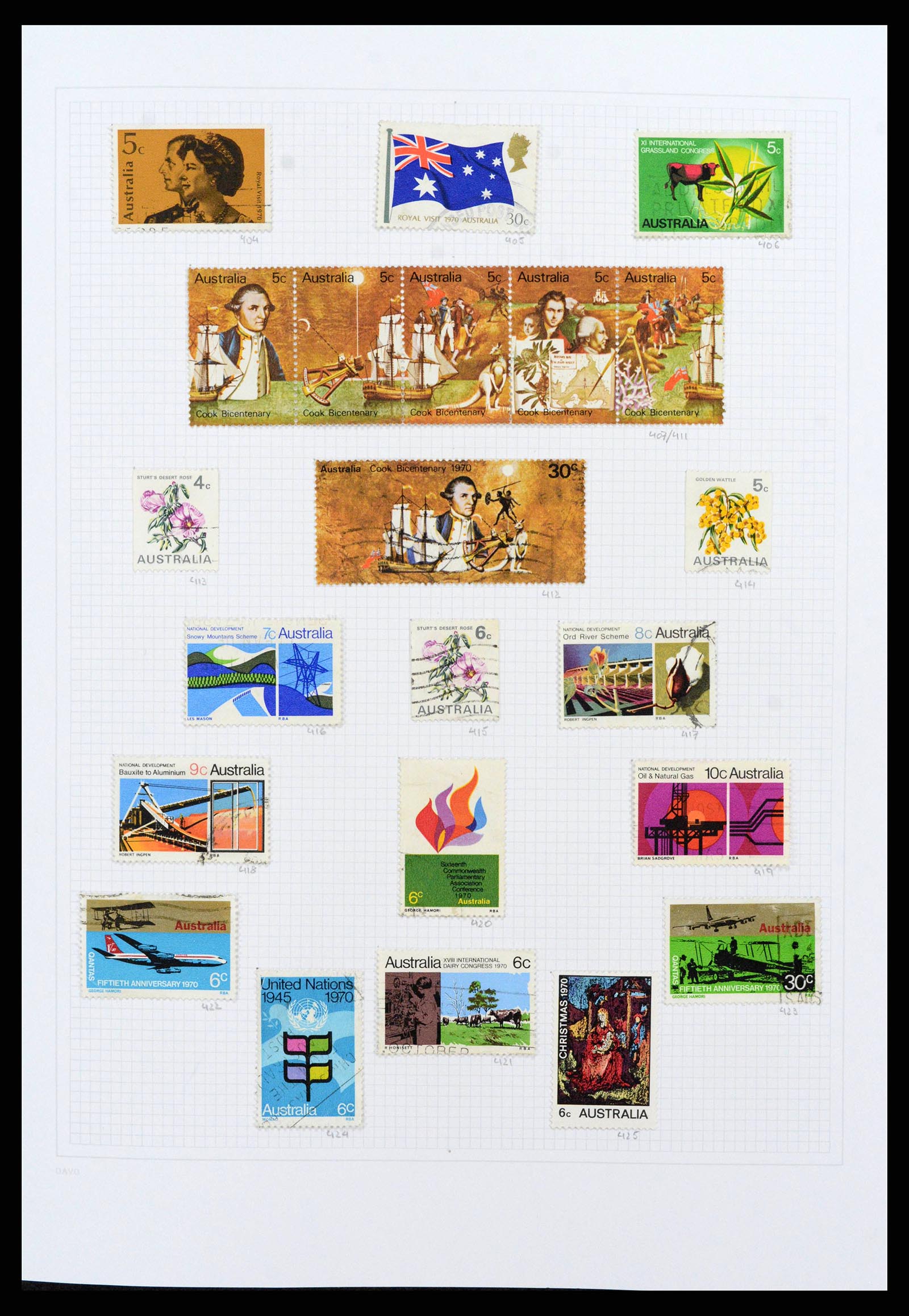 38152 0017 - Postzegelverzameling 38152 Australië 1913-2017.