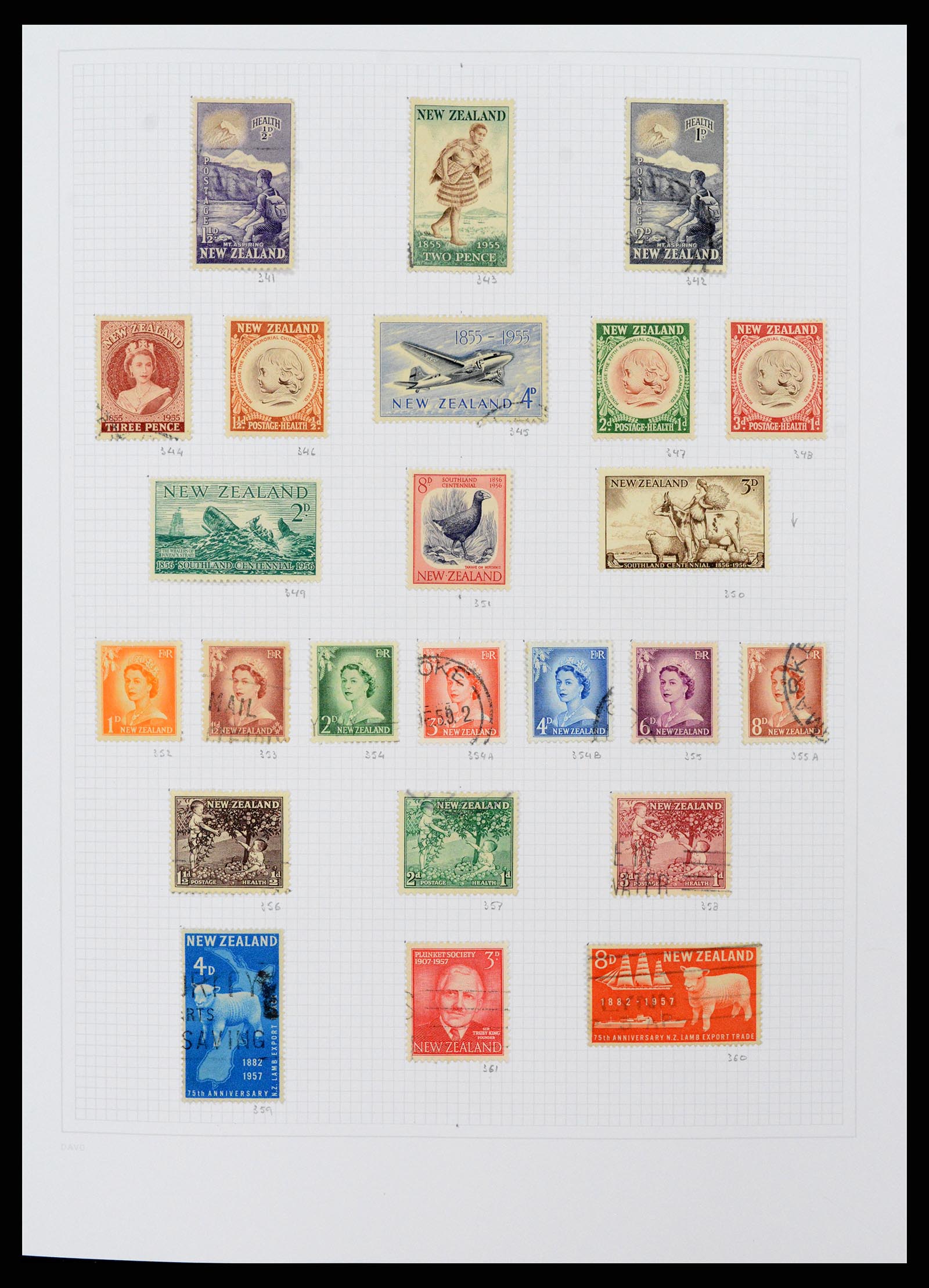 38153 0014 - Postzegelverzameling 38153 Nieuw Zeeland 1870-2010.