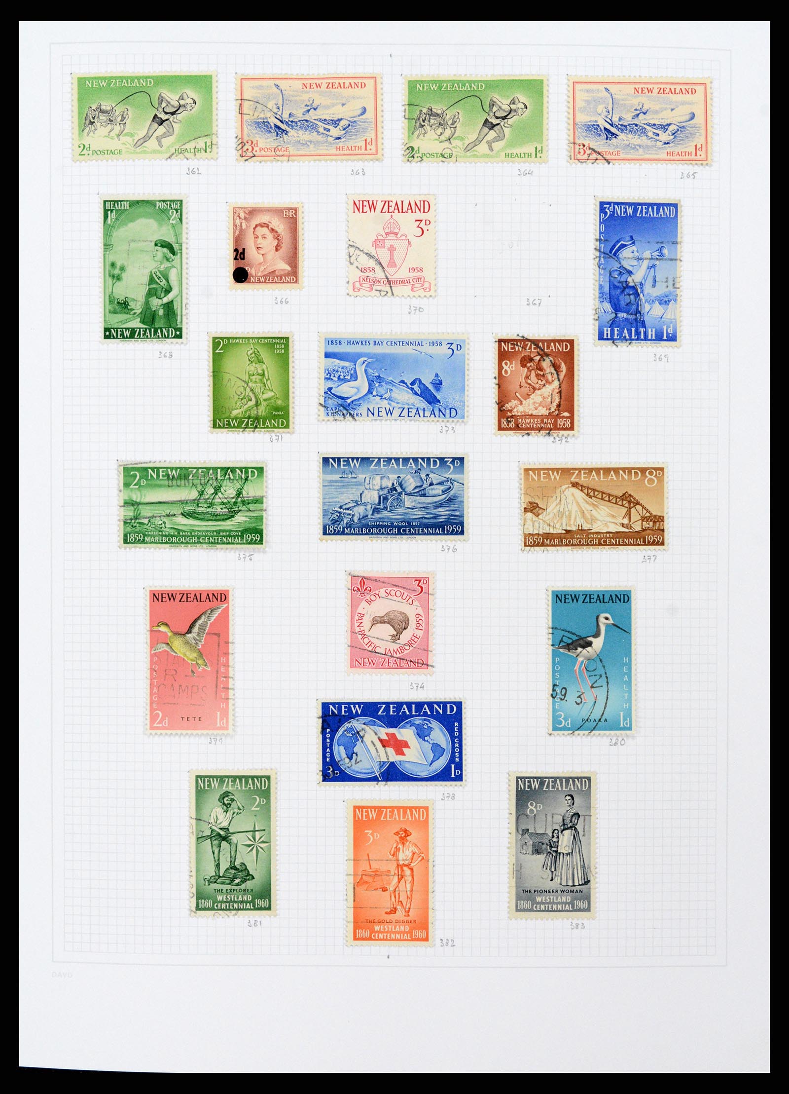 38153 0015 - Postzegelverzameling 38153 Nieuw Zeeland 1870-2010.