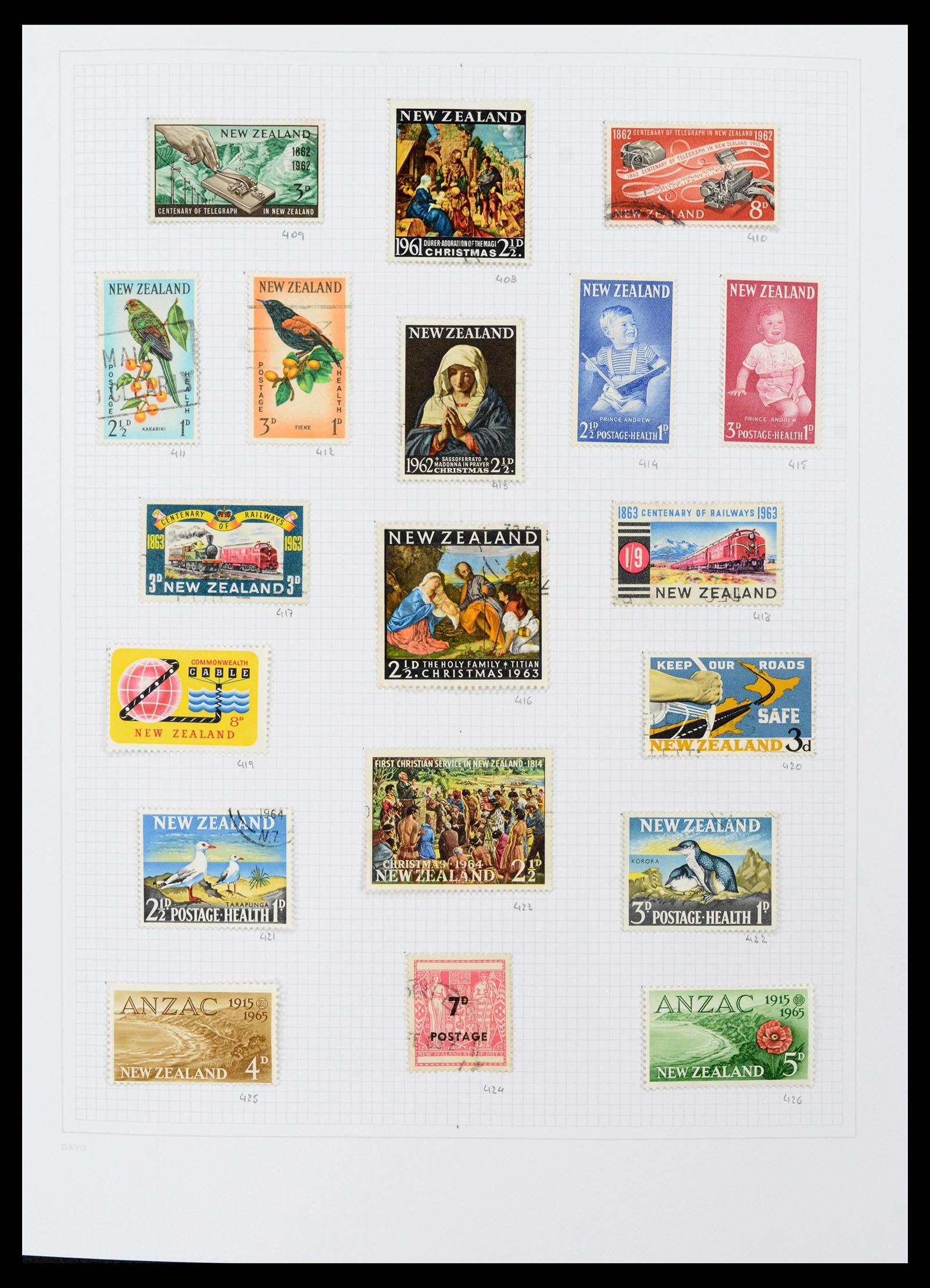 38153 0017 - Postzegelverzameling 38153 Nieuw Zeeland 1870-2010.
