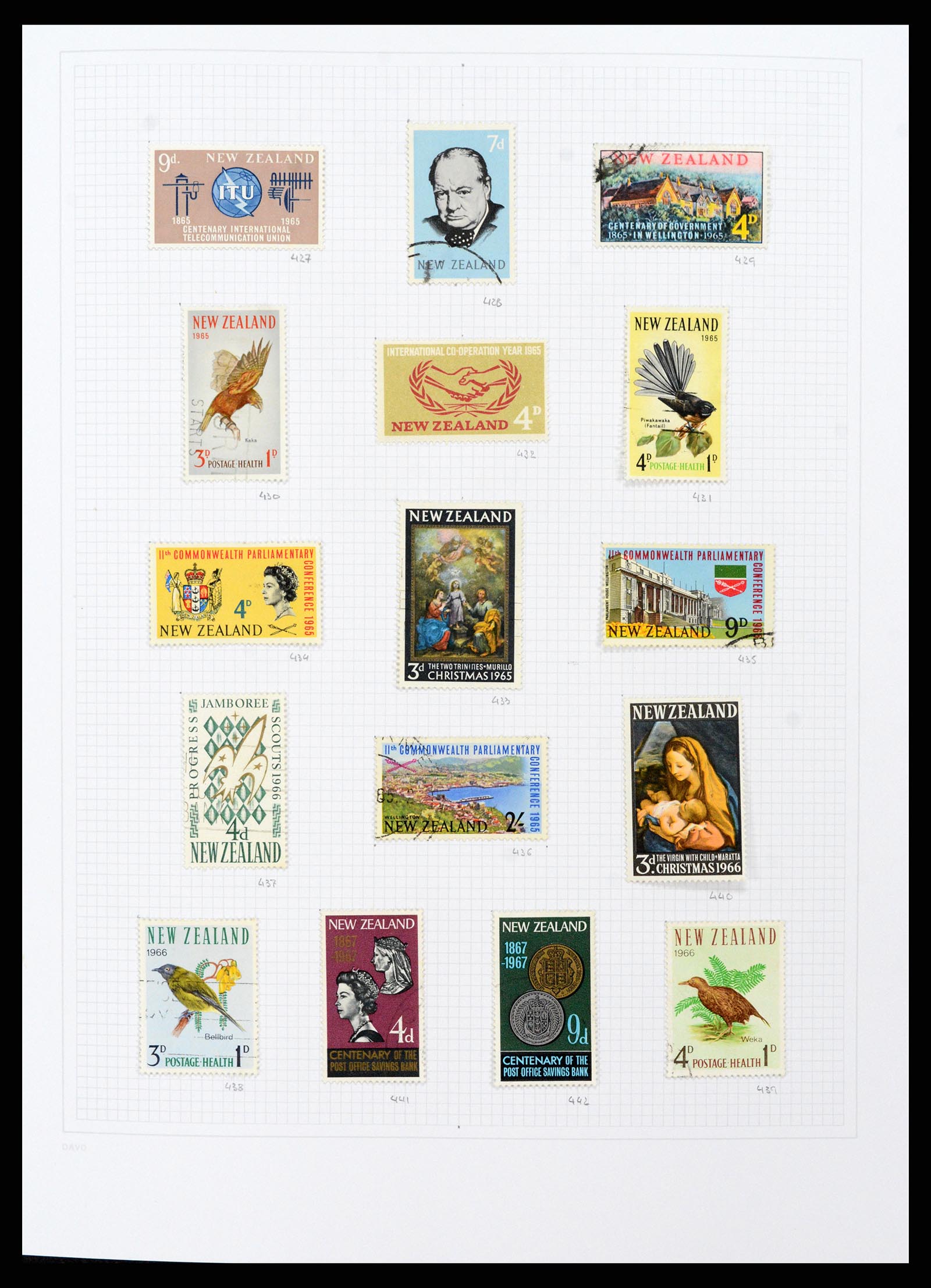 38153 0018 - Postzegelverzameling 38153 Nieuw Zeeland 1870-2010.