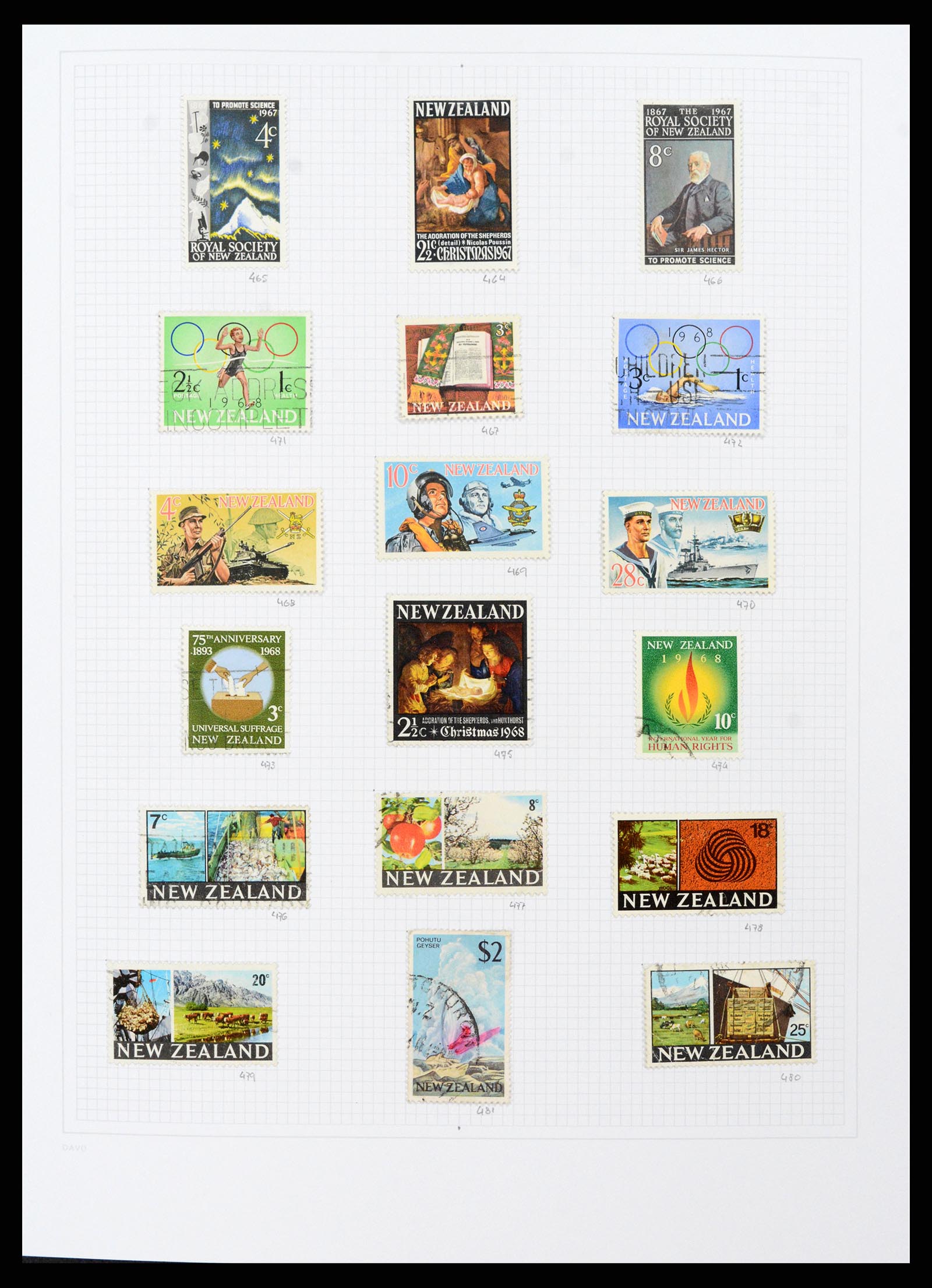 38153 0020 - Postzegelverzameling 38153 Nieuw Zeeland 1870-2010.