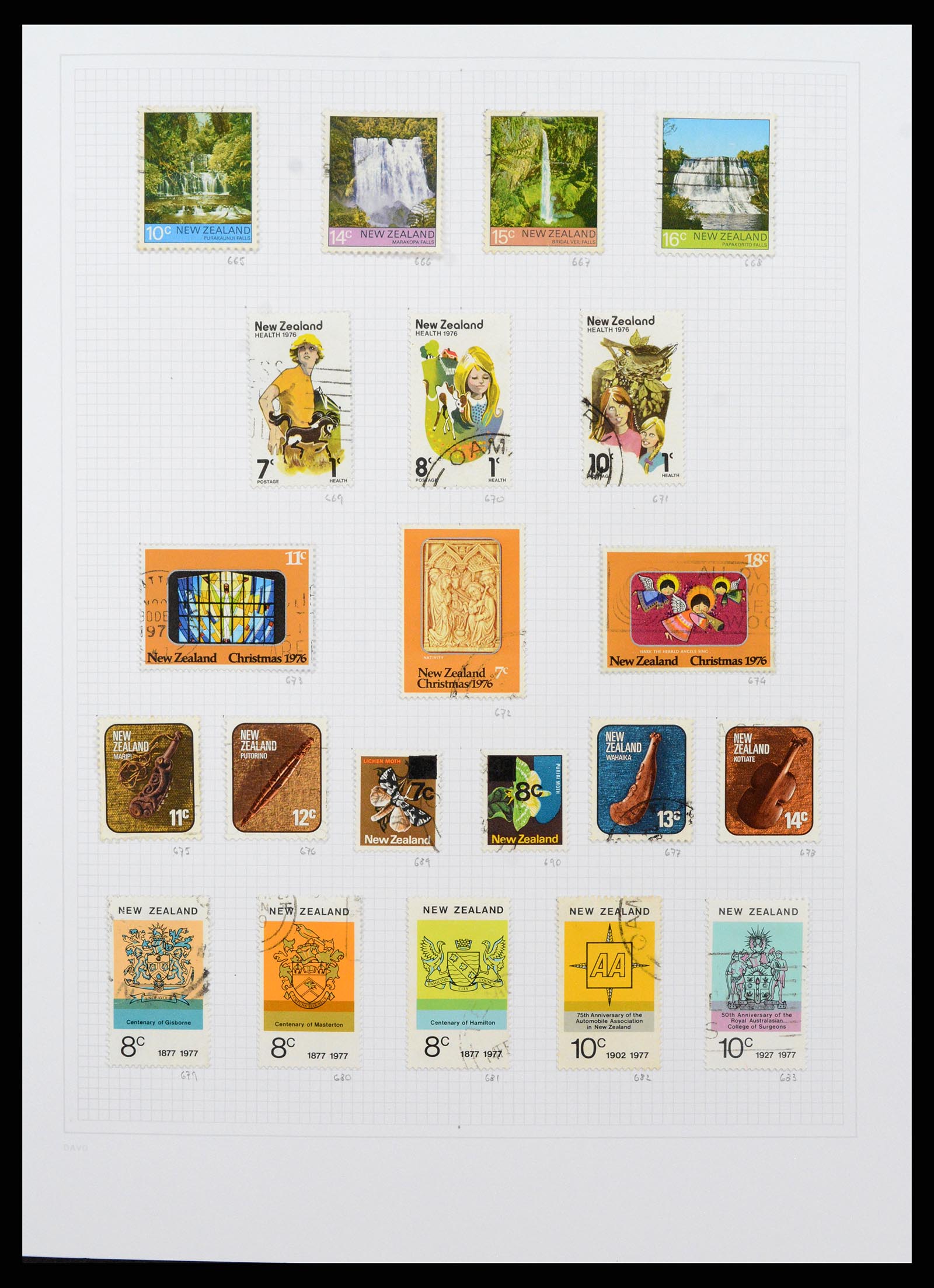 38153 0030 - Postzegelverzameling 38153 Nieuw Zeeland 1870-2010.