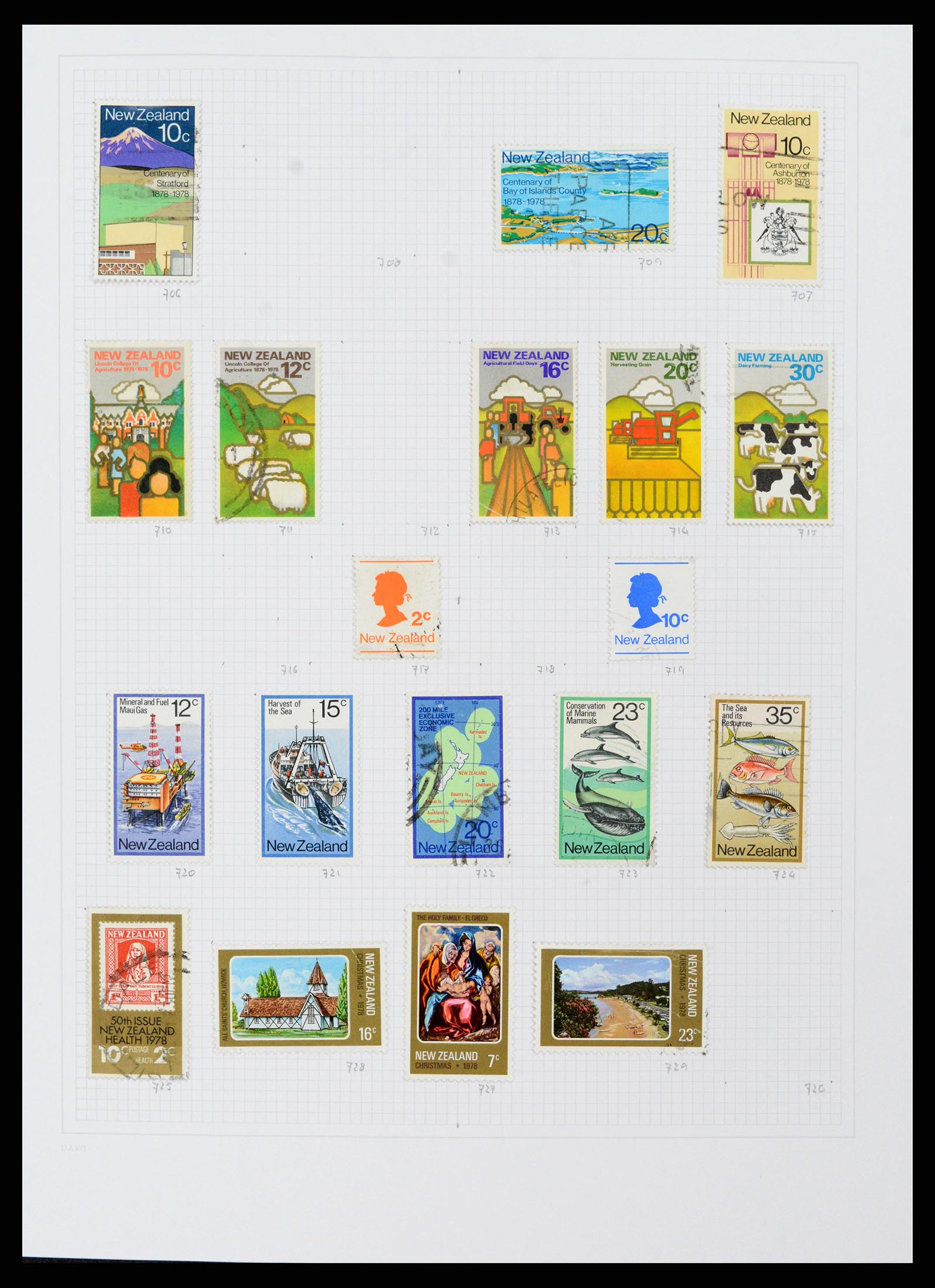38153 0032 - Postzegelverzameling 38153 Nieuw Zeeland 1870-2010.