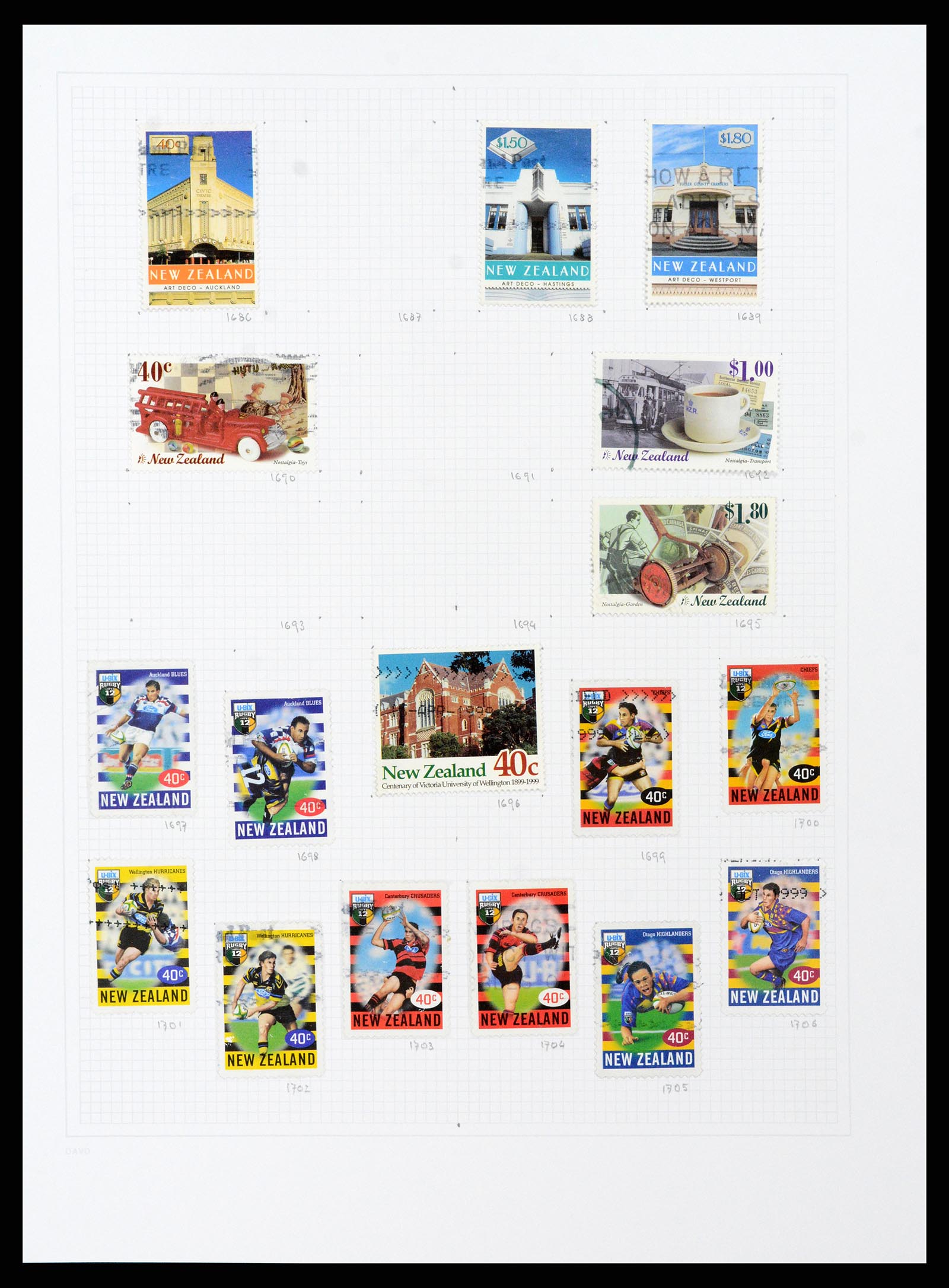 38153 0080 - Stamp collection 38153 New Zealand 1870-2010.