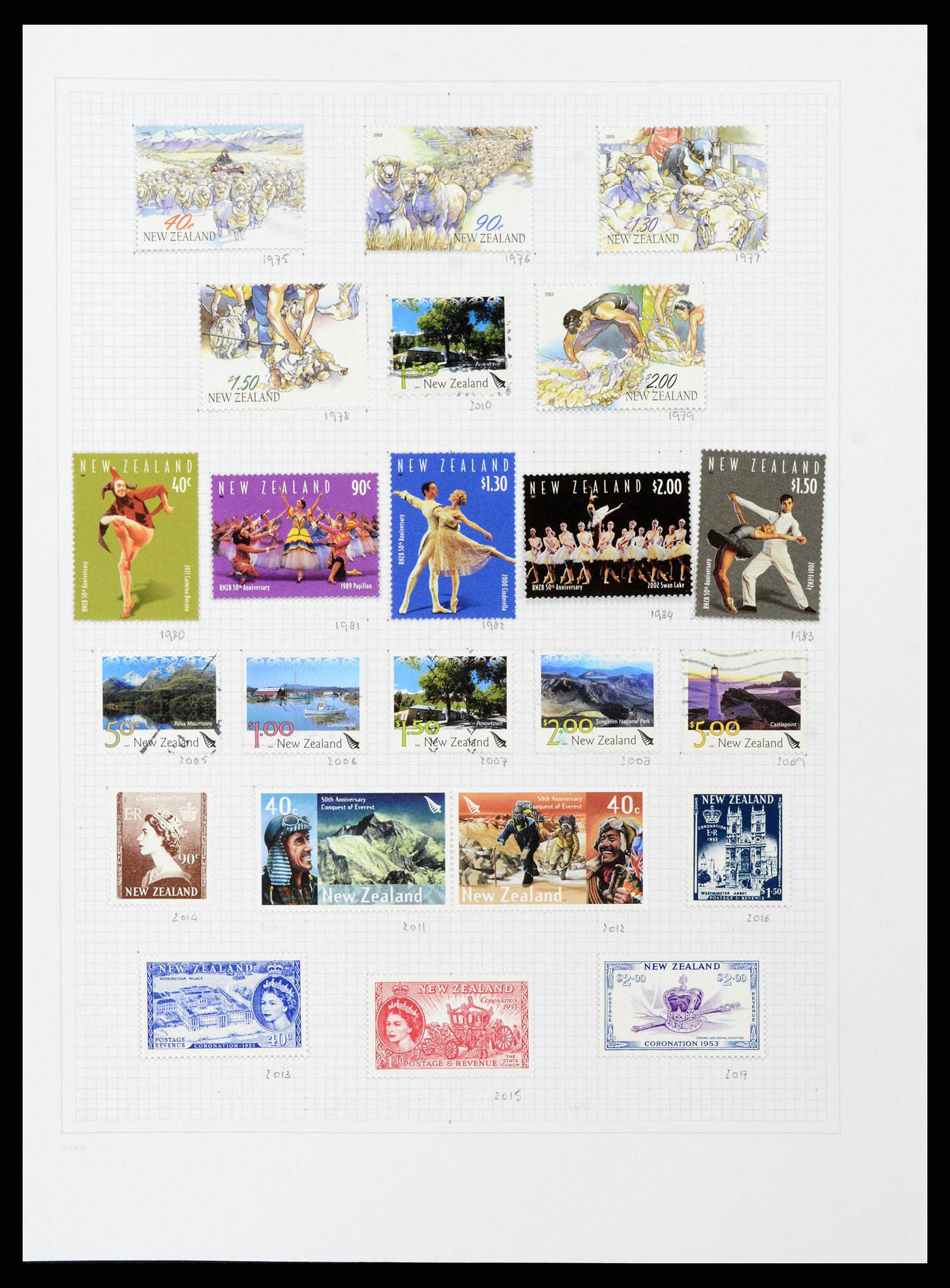 38153 0095 - Stamp collection 38153 New Zealand 1870-2010.