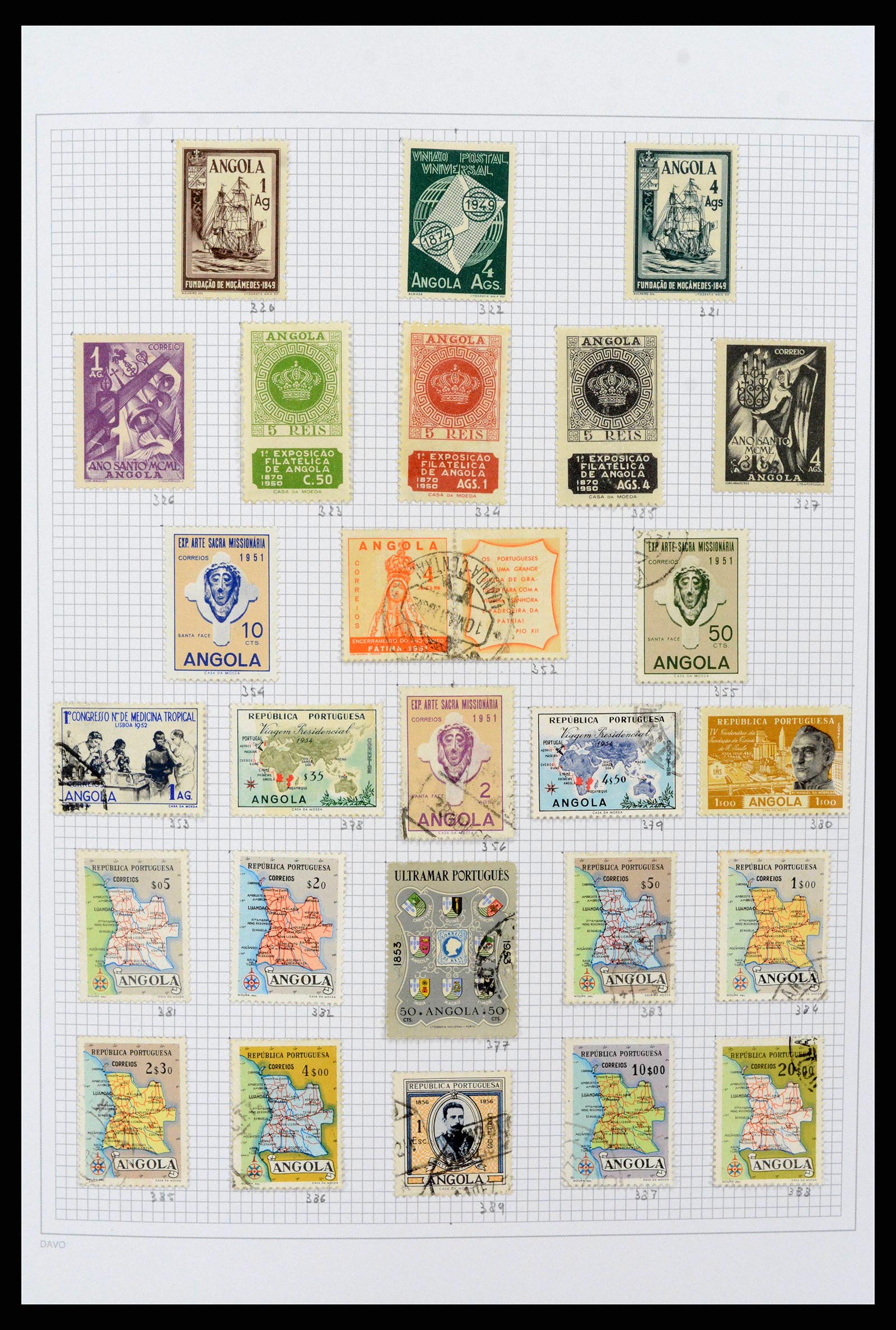 38154 0013 - Postzegelverzameling 38154 Portugese koloniën 1880-1999.