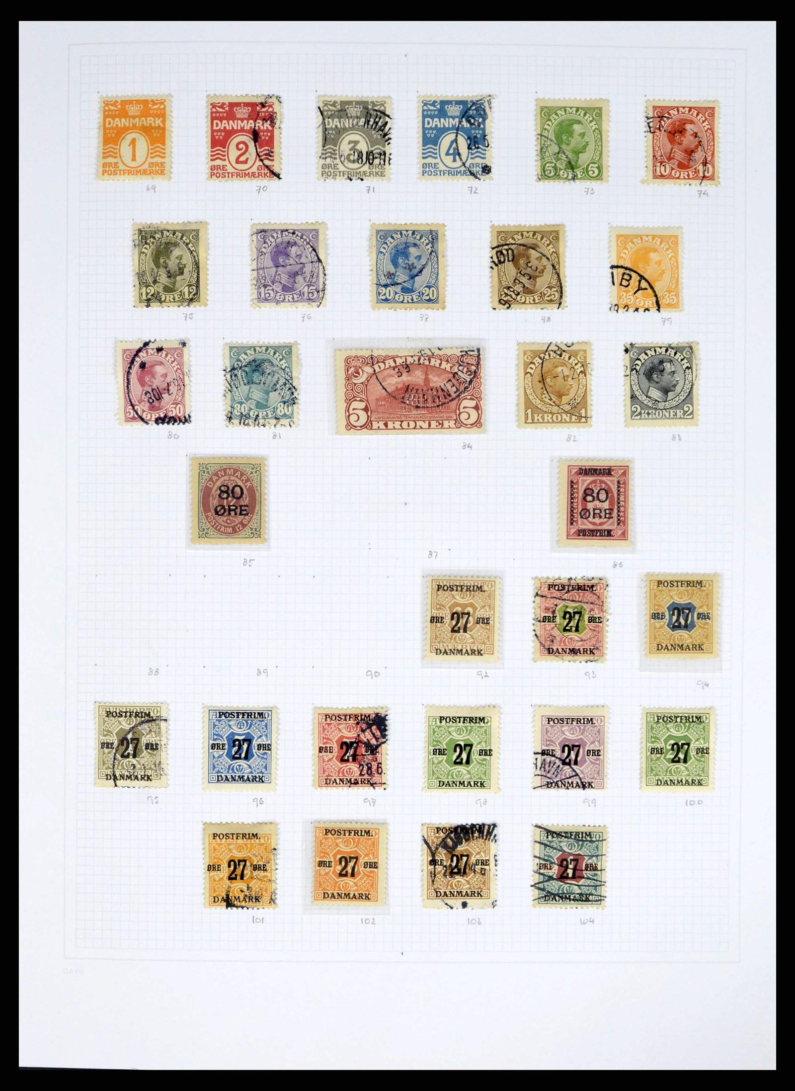 38156 0003 - Postzegelverzameling 38156 Denemarken 1851-2013.