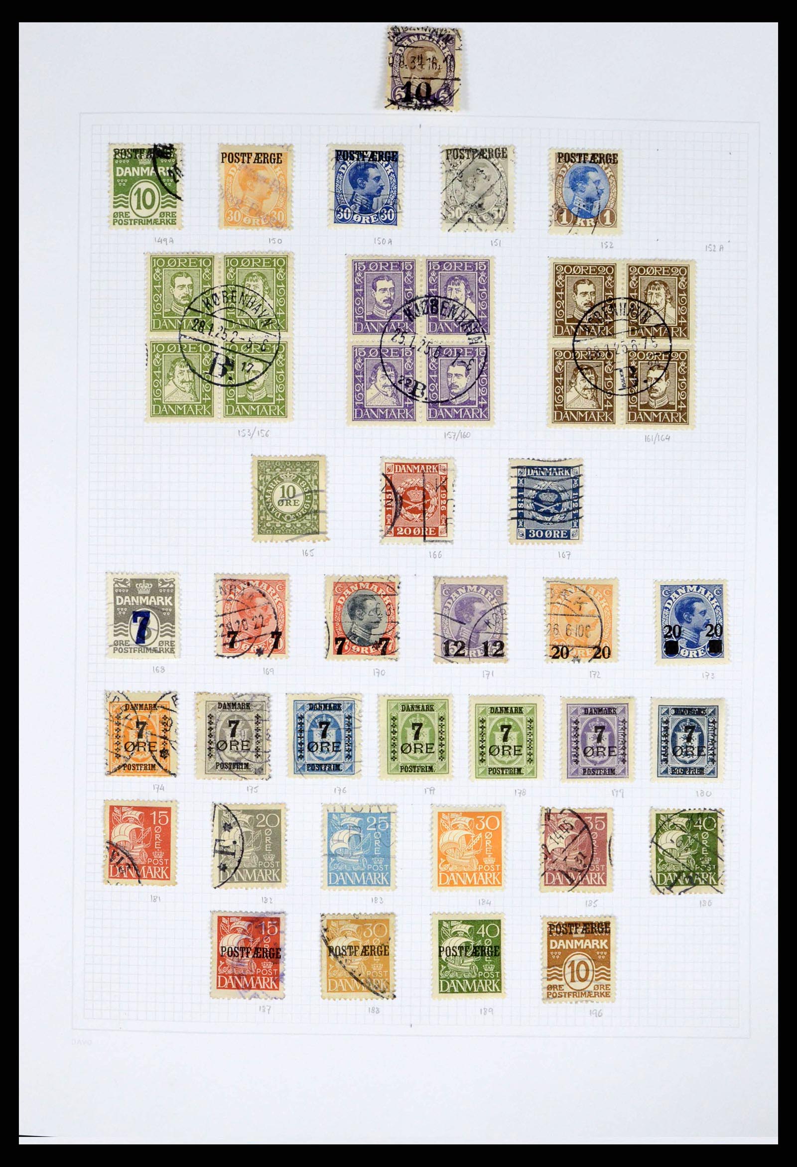 38156 0005 - Postzegelverzameling 38156 Denemarken 1851-2013.