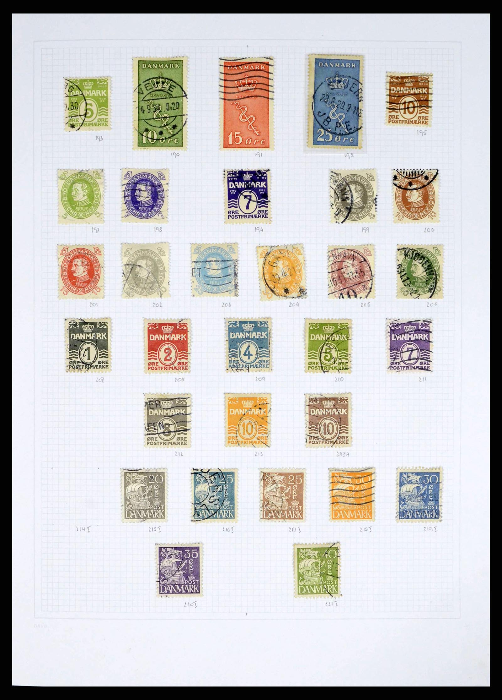 38156 0006 - Postzegelverzameling 38156 Denemarken 1851-2013.
