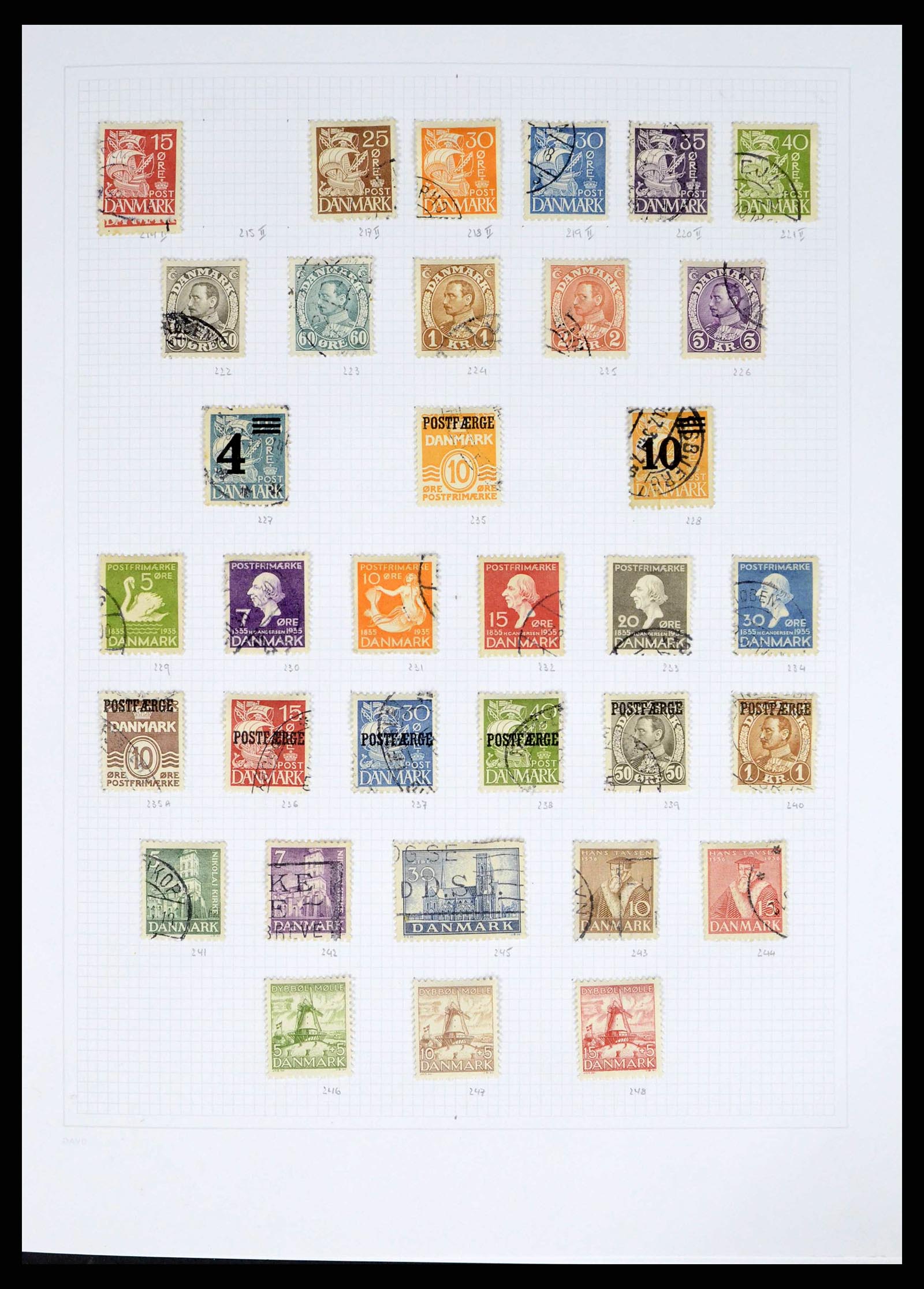 38156 0007 - Postzegelverzameling 38156 Denemarken 1851-2013.