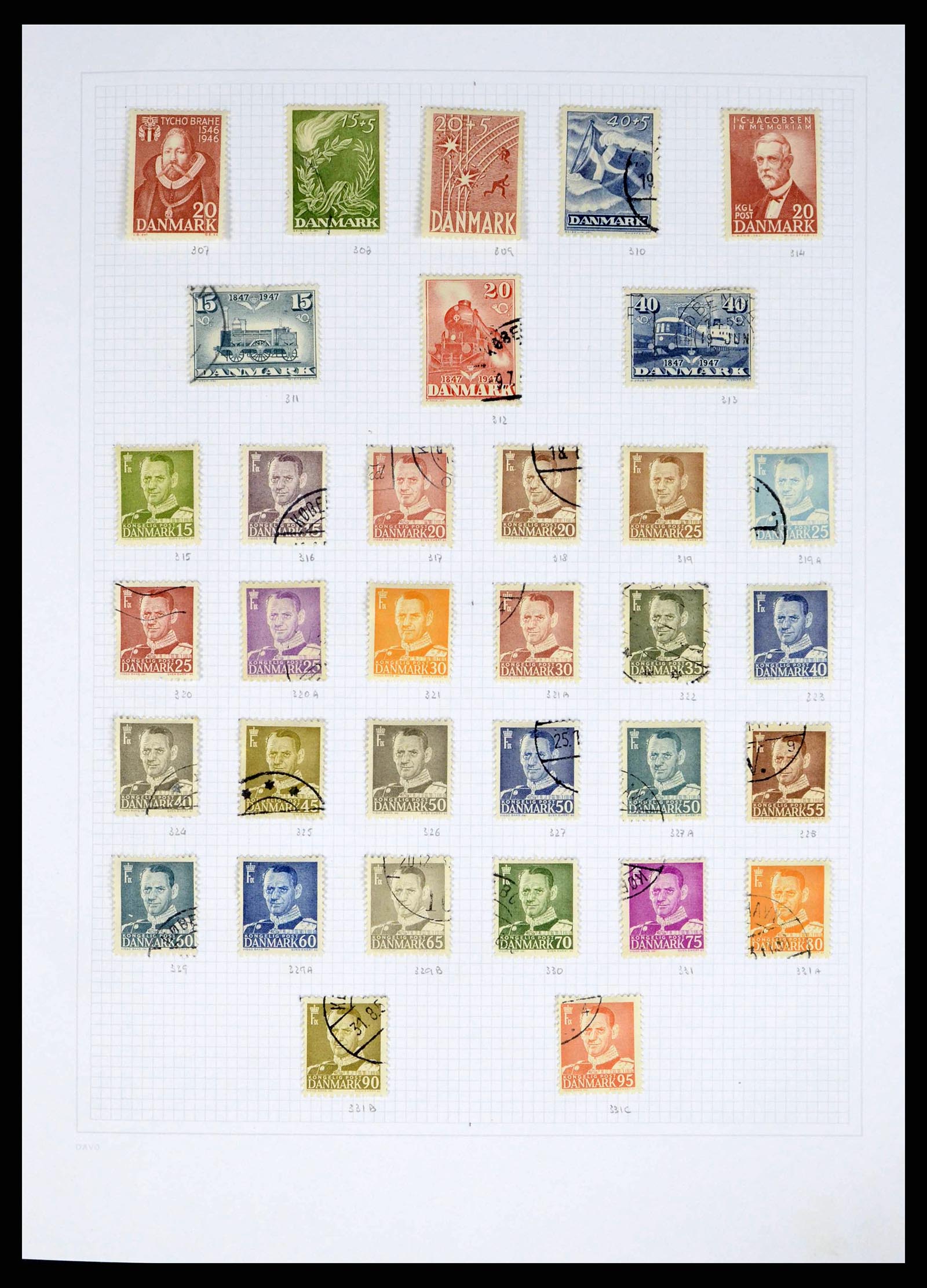38156 0010 - Postzegelverzameling 38156 Denemarken 1851-2013.