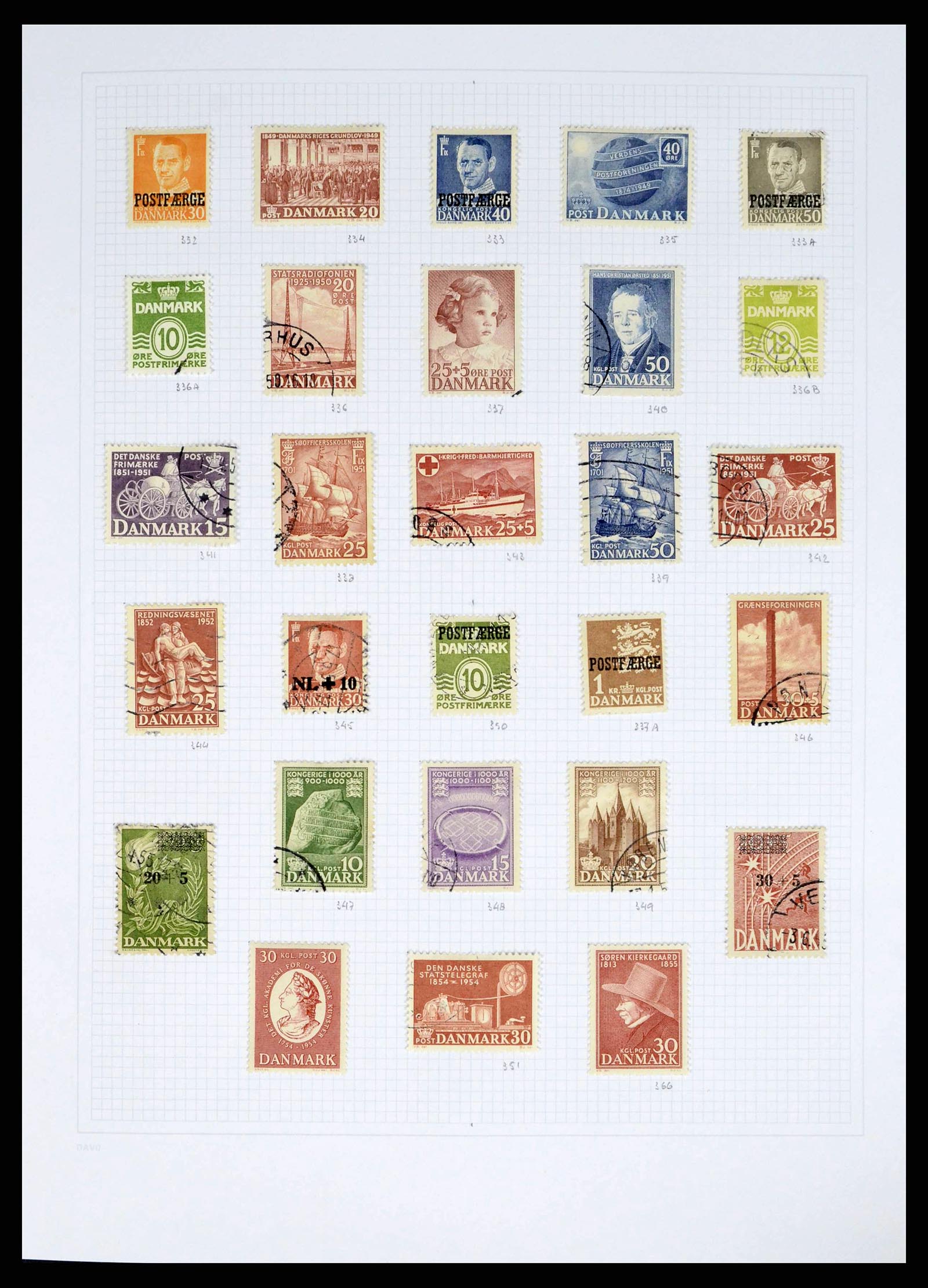38156 0011 - Postzegelverzameling 38156 Denemarken 1851-2013.
