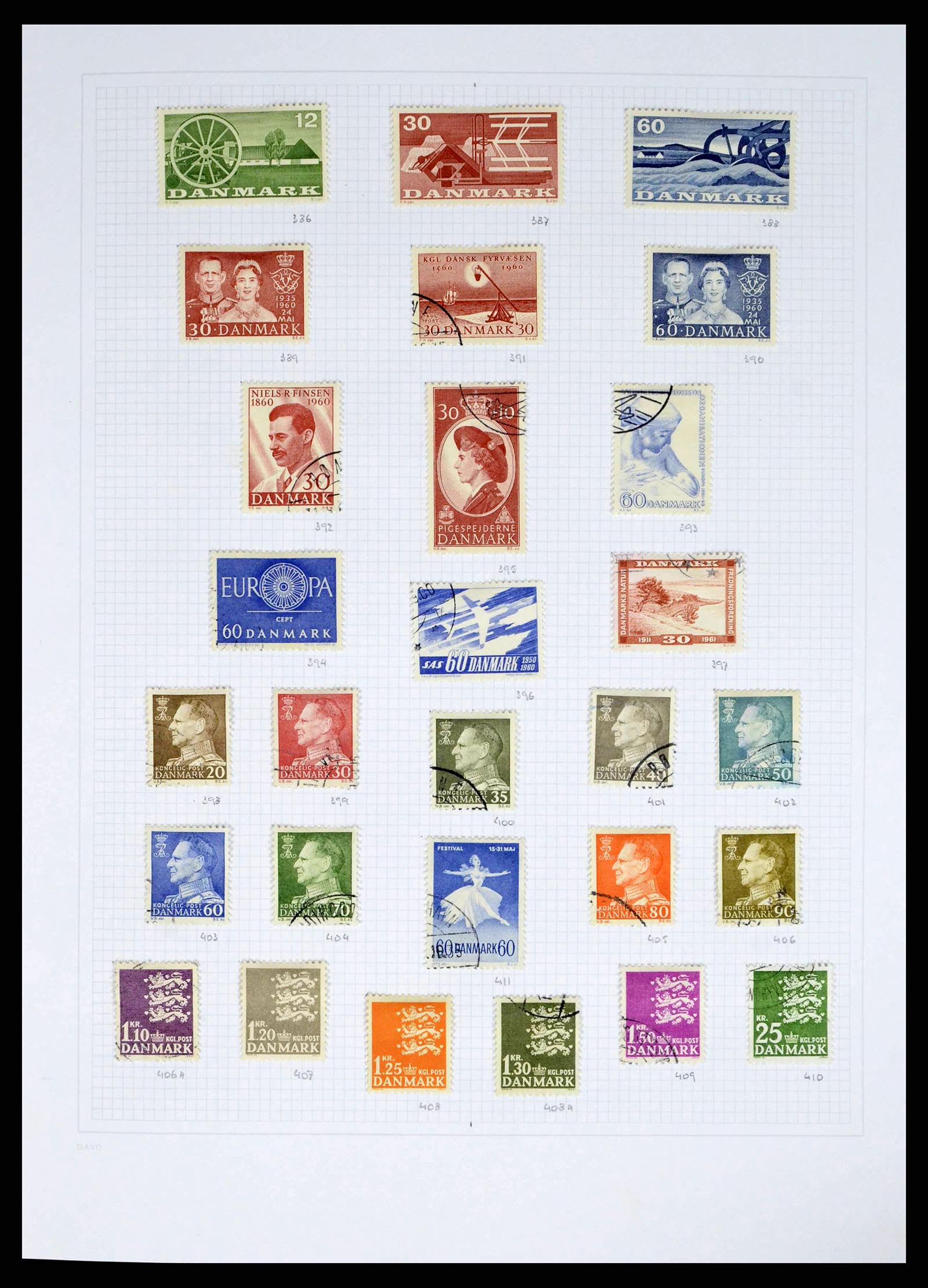 38156 0013 - Postzegelverzameling 38156 Denemarken 1851-2013.