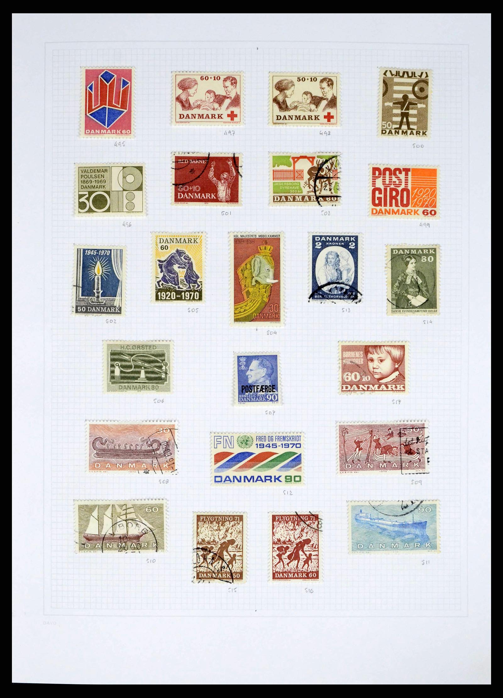 38156 0017 - Postzegelverzameling 38156 Denemarken 1851-2013.