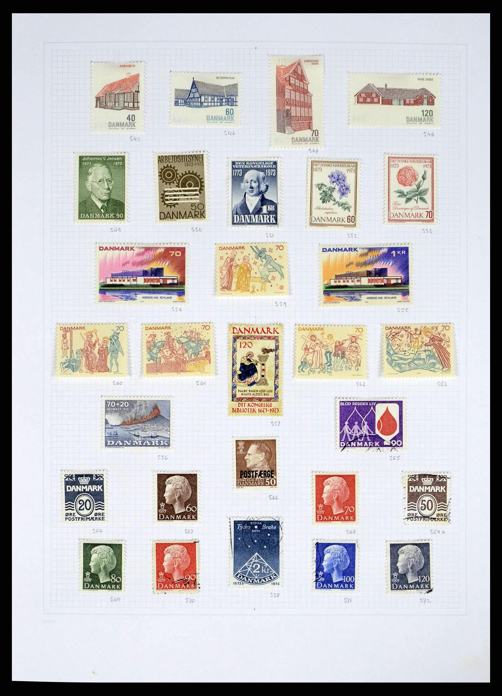 38156 0019 - Postzegelverzameling 38156 Denemarken 1851-2013.
