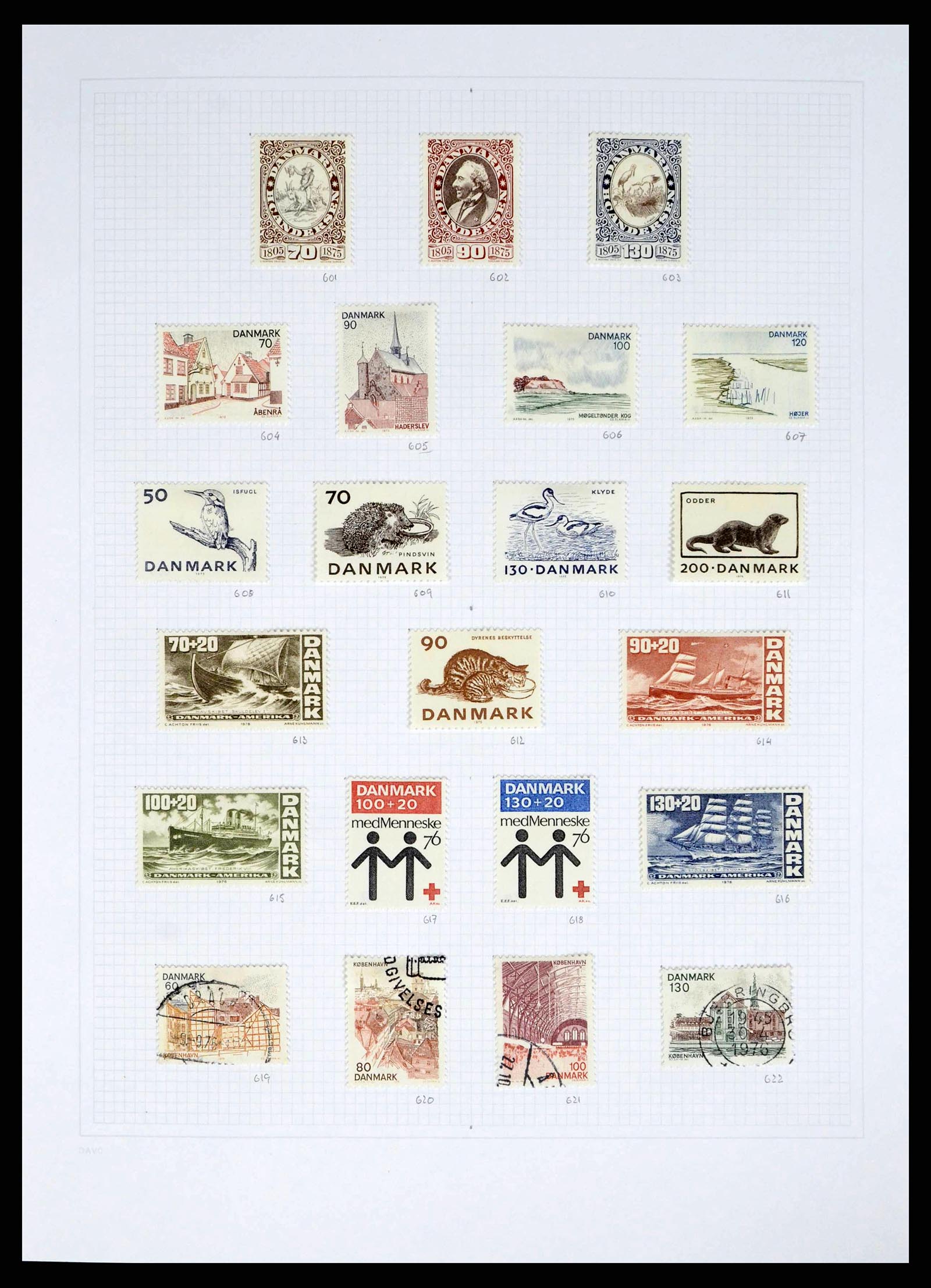 38156 0021 - Postzegelverzameling 38156 Denemarken 1851-2013.