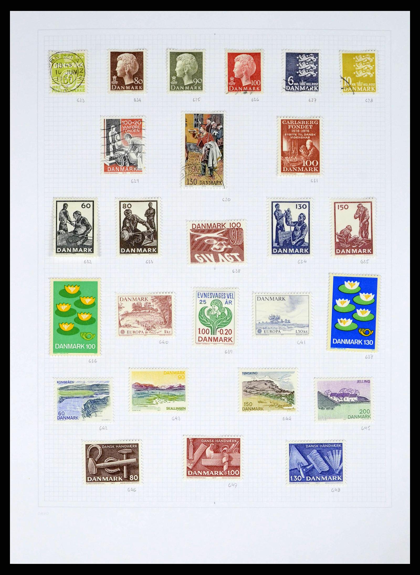 38156 0022 - Postzegelverzameling 38156 Denemarken 1851-2013.