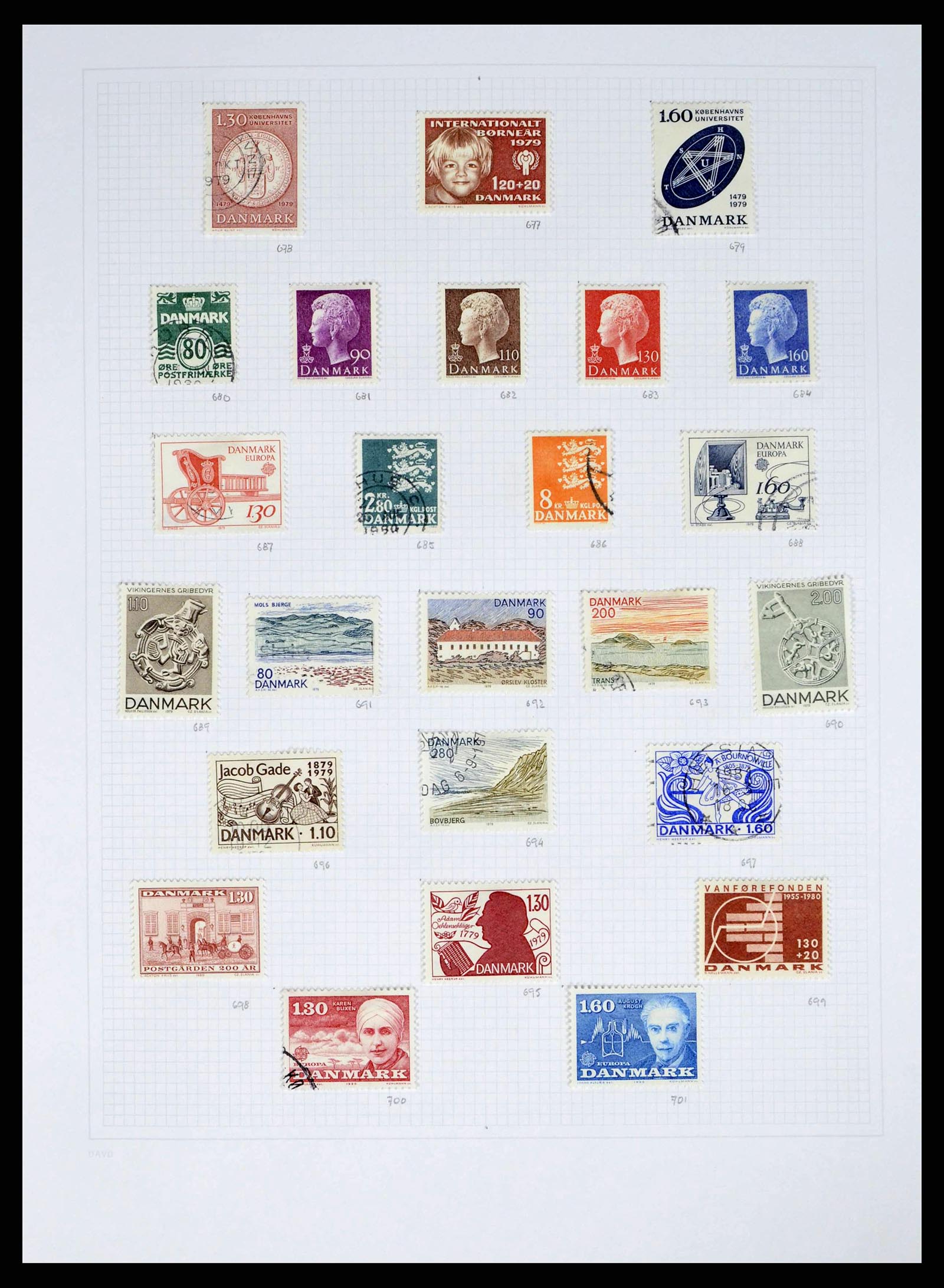 38156 0024 - Postzegelverzameling 38156 Denemarken 1851-2013.
