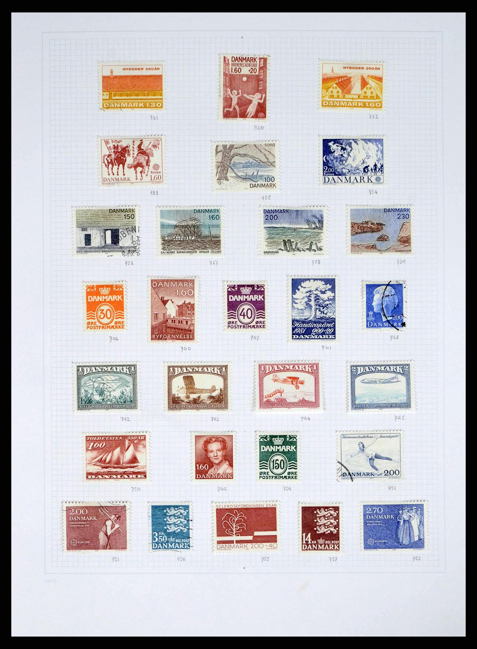 38156 0026 - Postzegelverzameling 38156 Denemarken 1851-2013.