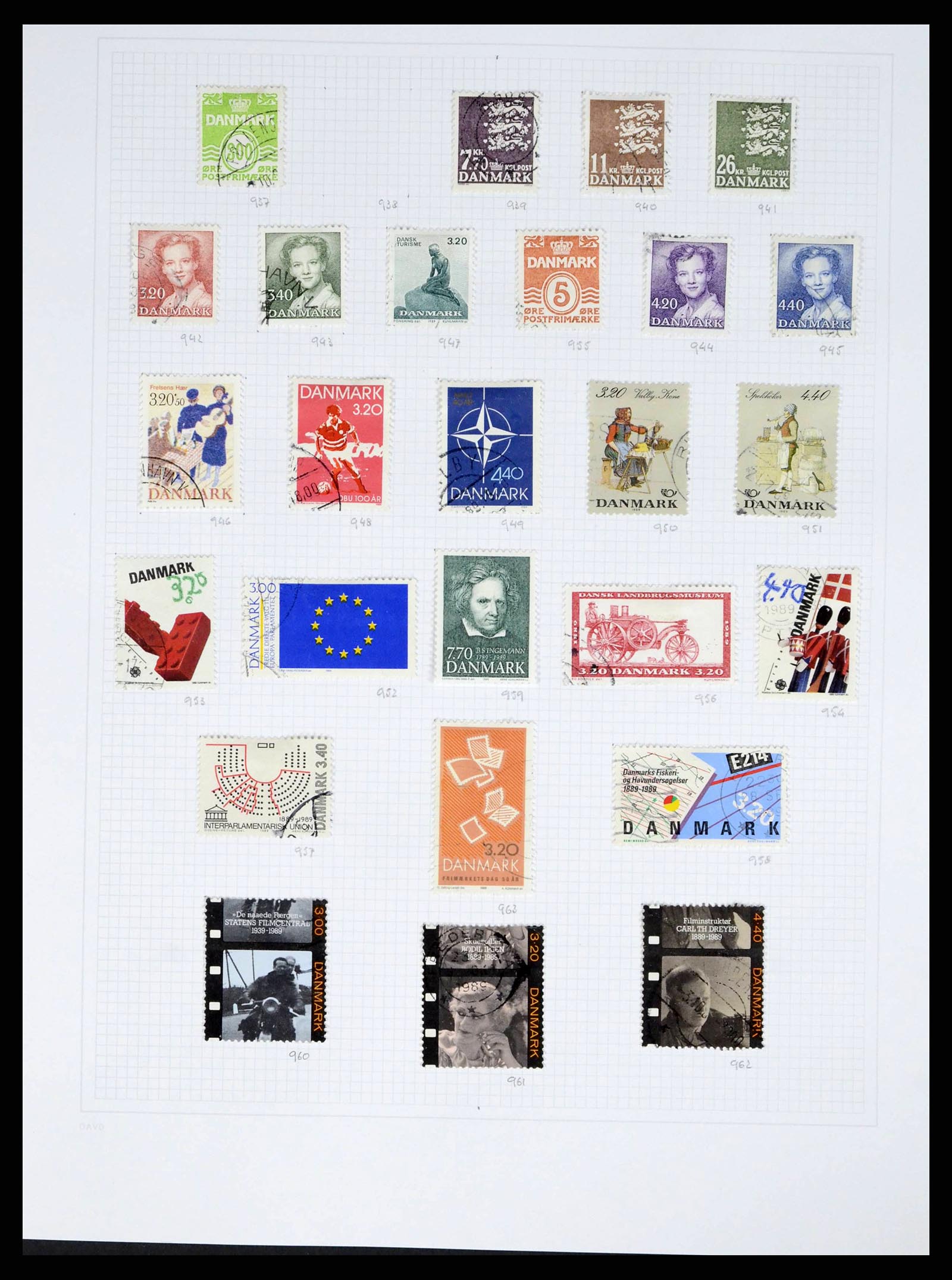 38156 0034 - Postzegelverzameling 38156 Denemarken 1851-2013.
