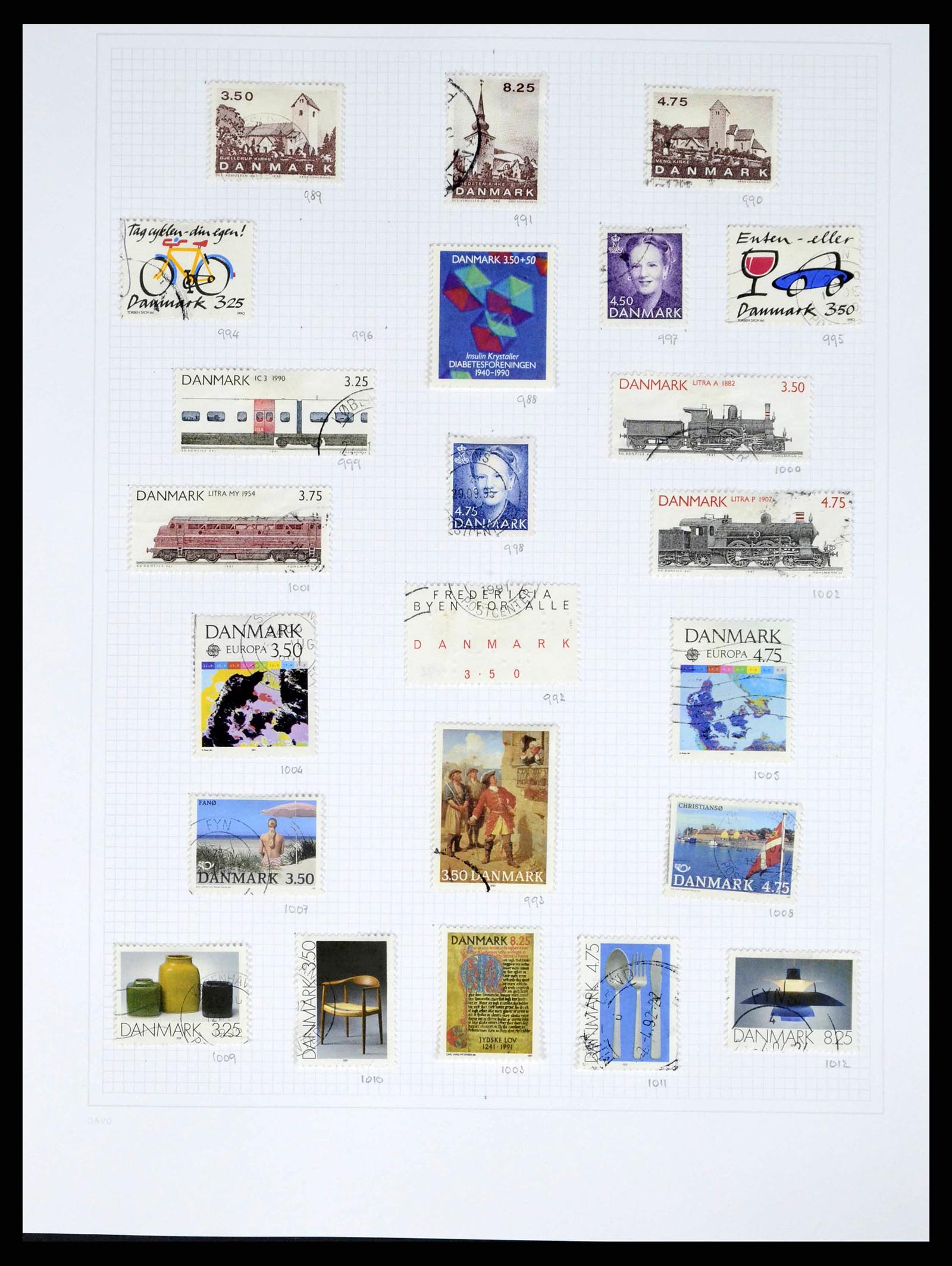 38156 0036 - Postzegelverzameling 38156 Denemarken 1851-2013.