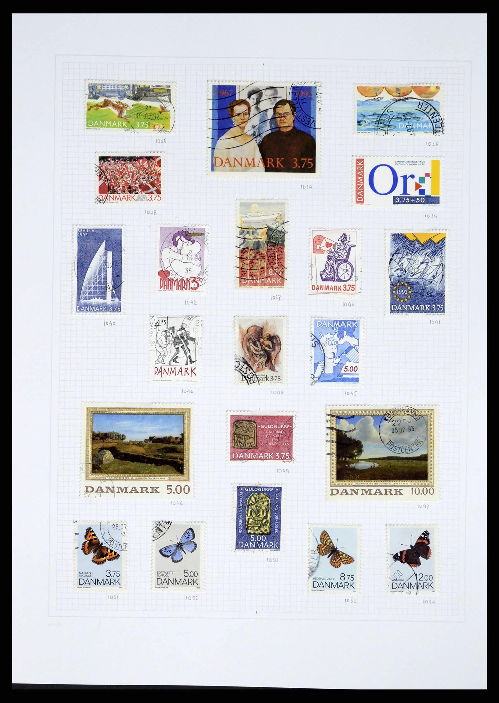 38156 0038 - Postzegelverzameling 38156 Denemarken 1851-2013.