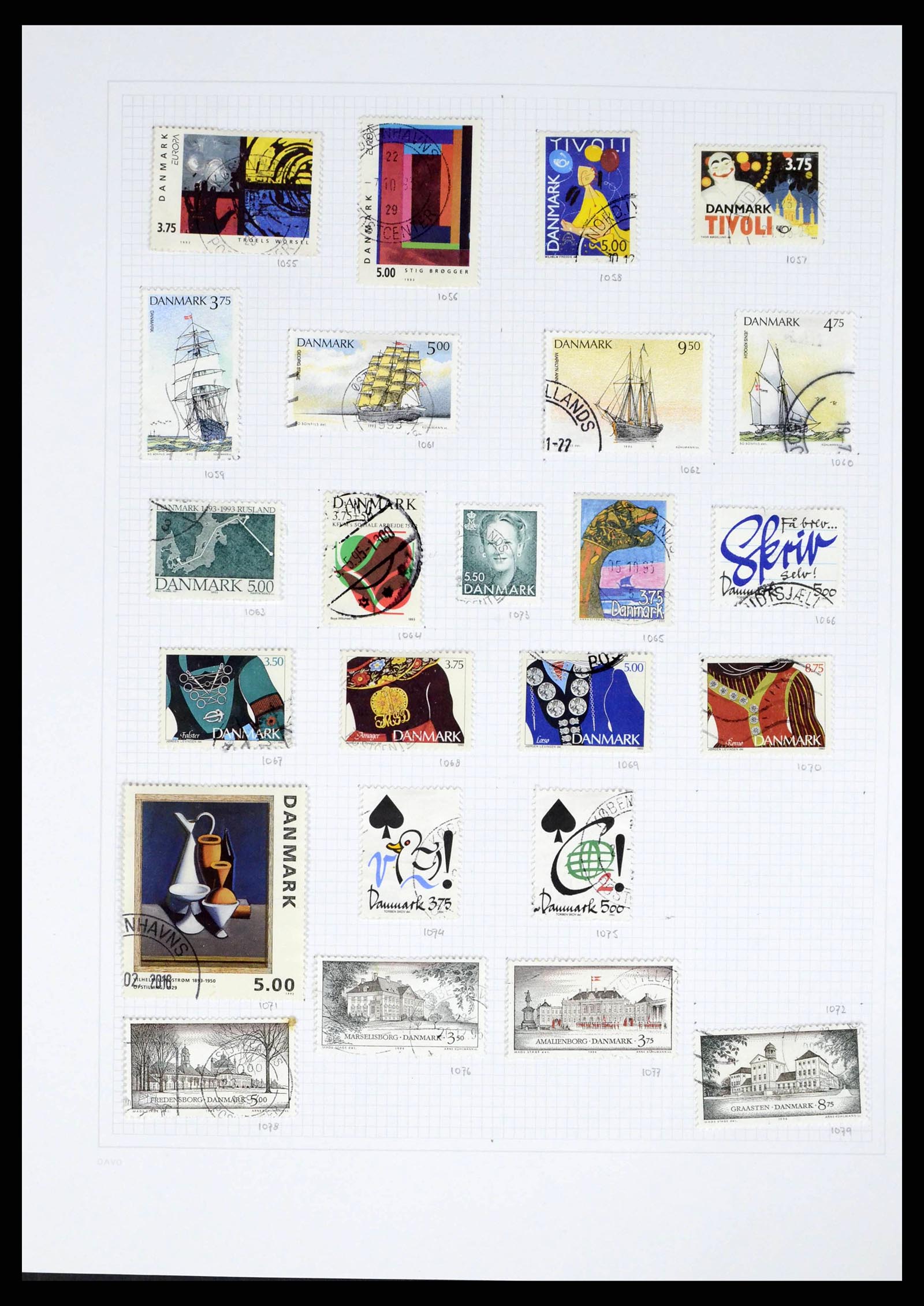 38156 0039 - Postzegelverzameling 38156 Denemarken 1851-2013.