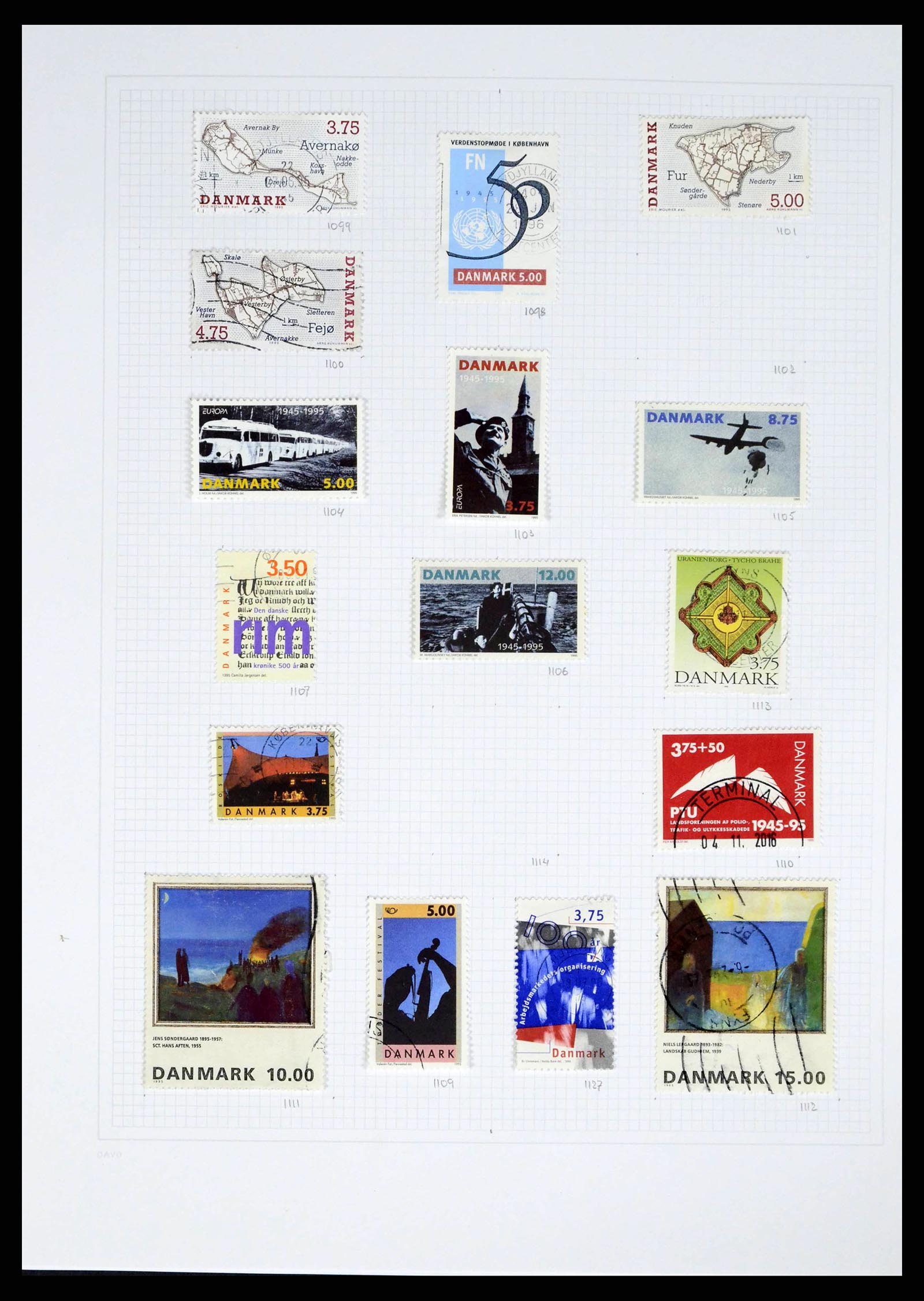 38156 0041 - Postzegelverzameling 38156 Denemarken 1851-2013.