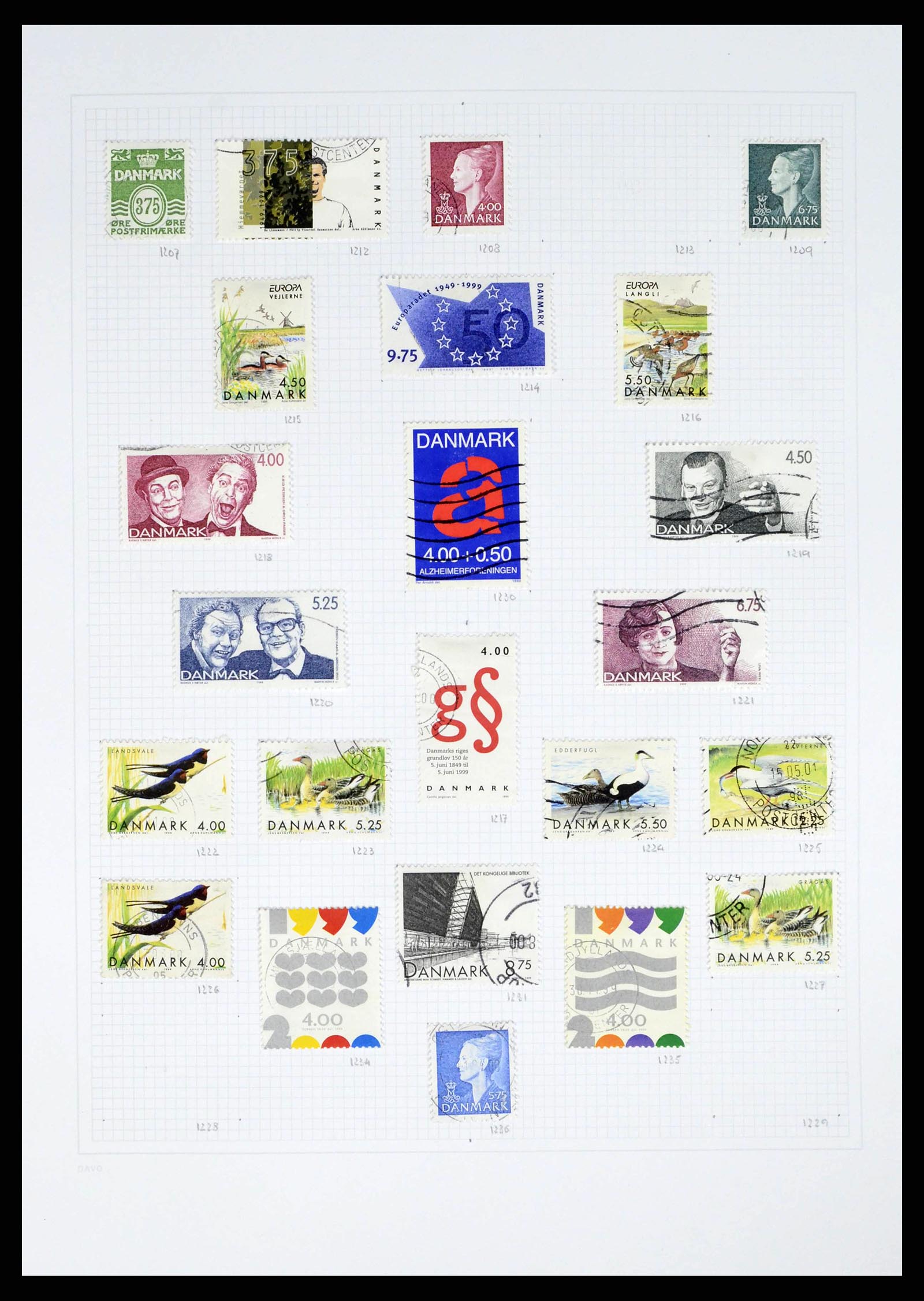 38156 0046 - Postzegelverzameling 38156 Denemarken 1851-2013.