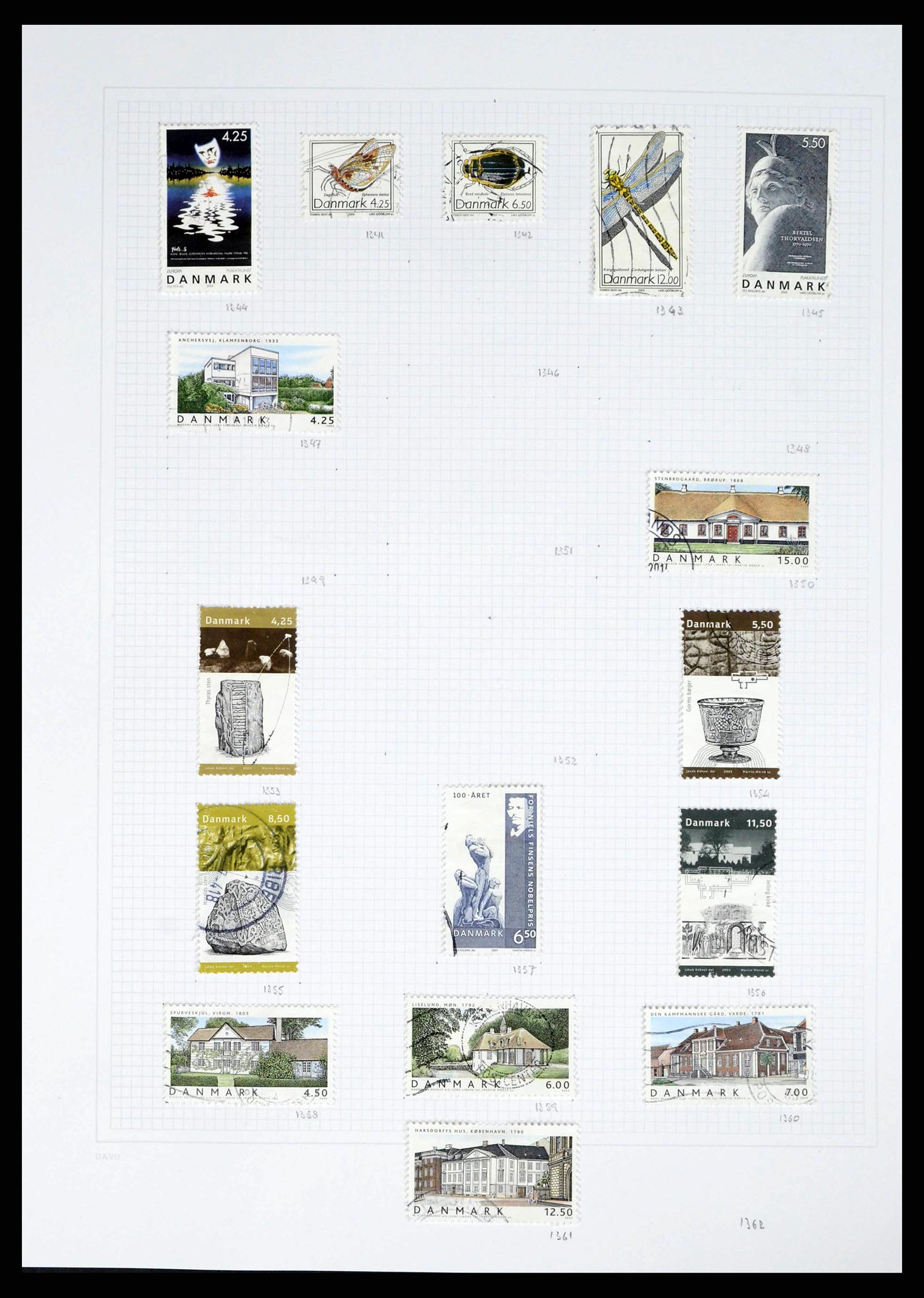 38156 0052 - Postzegelverzameling 38156 Denemarken 1851-2013.