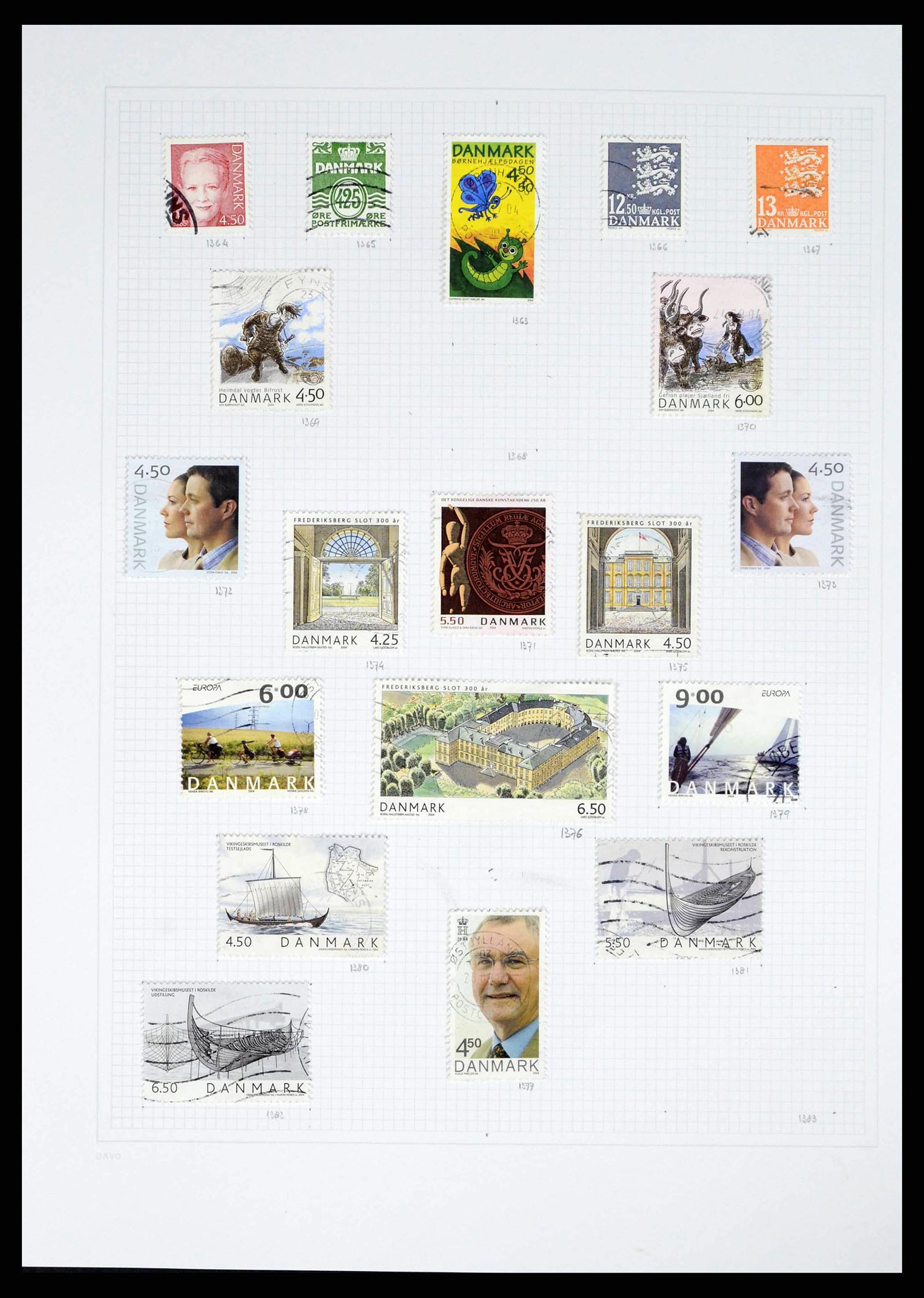 38156 0053 - Postzegelverzameling 38156 Denemarken 1851-2013.