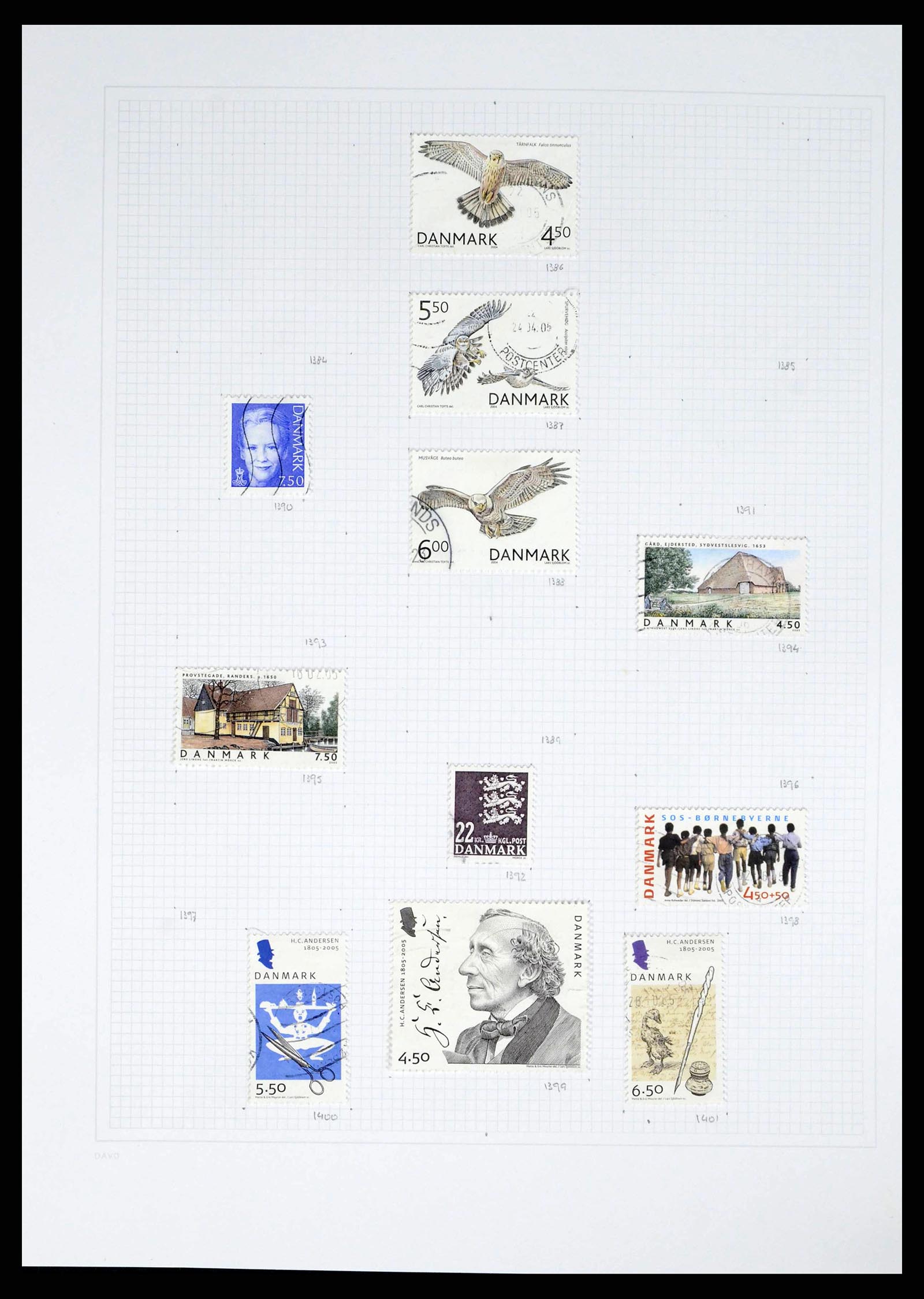 38156 0054 - Postzegelverzameling 38156 Denemarken 1851-2013.