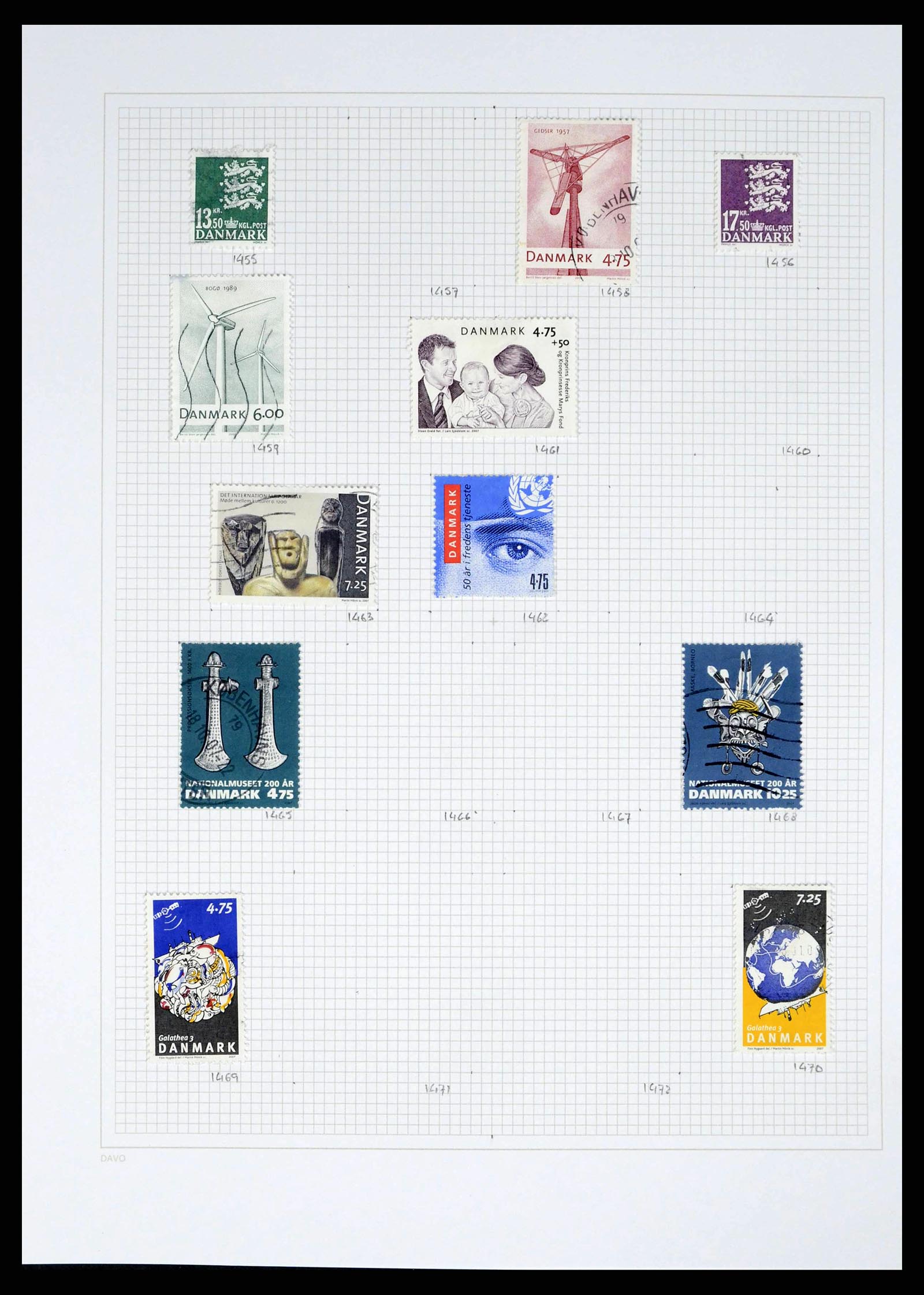 38156 0058 - Postzegelverzameling 38156 Denemarken 1851-2013.