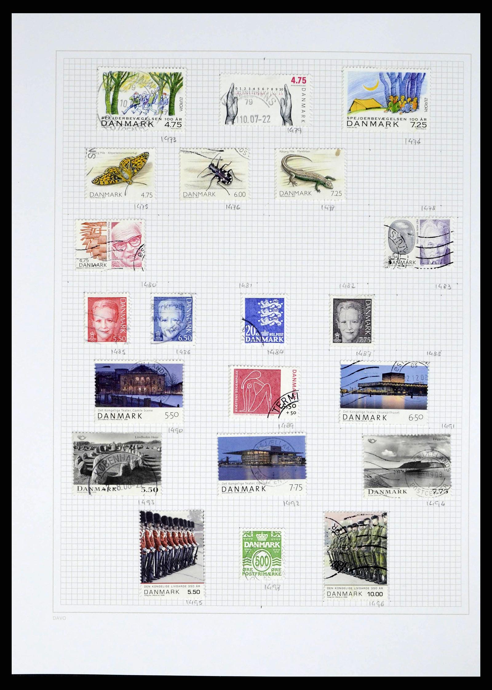 38156 0059 - Postzegelverzameling 38156 Denemarken 1851-2013.