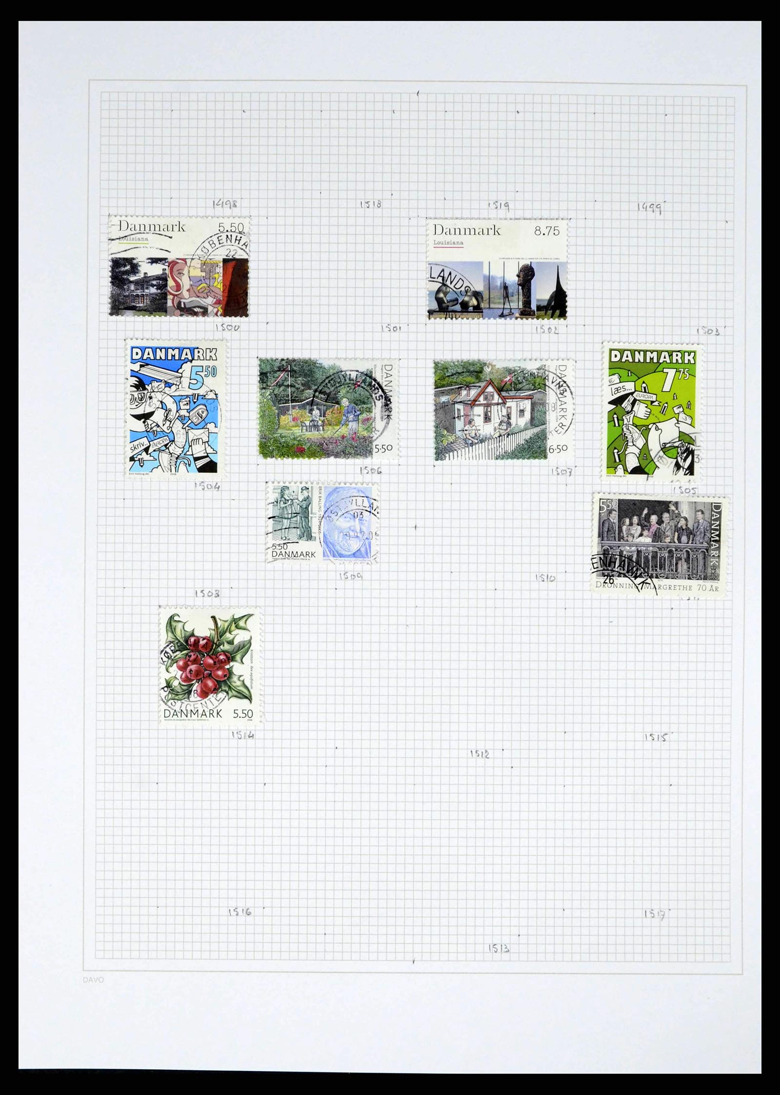 38156 0060 - Postzegelverzameling 38156 Denemarken 1851-2013.