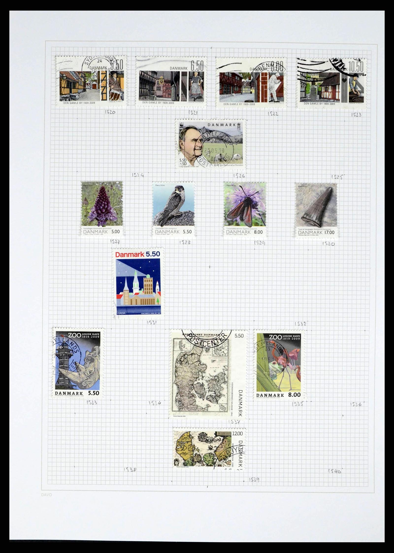 38156 0061 - Postzegelverzameling 38156 Denemarken 1851-2013.