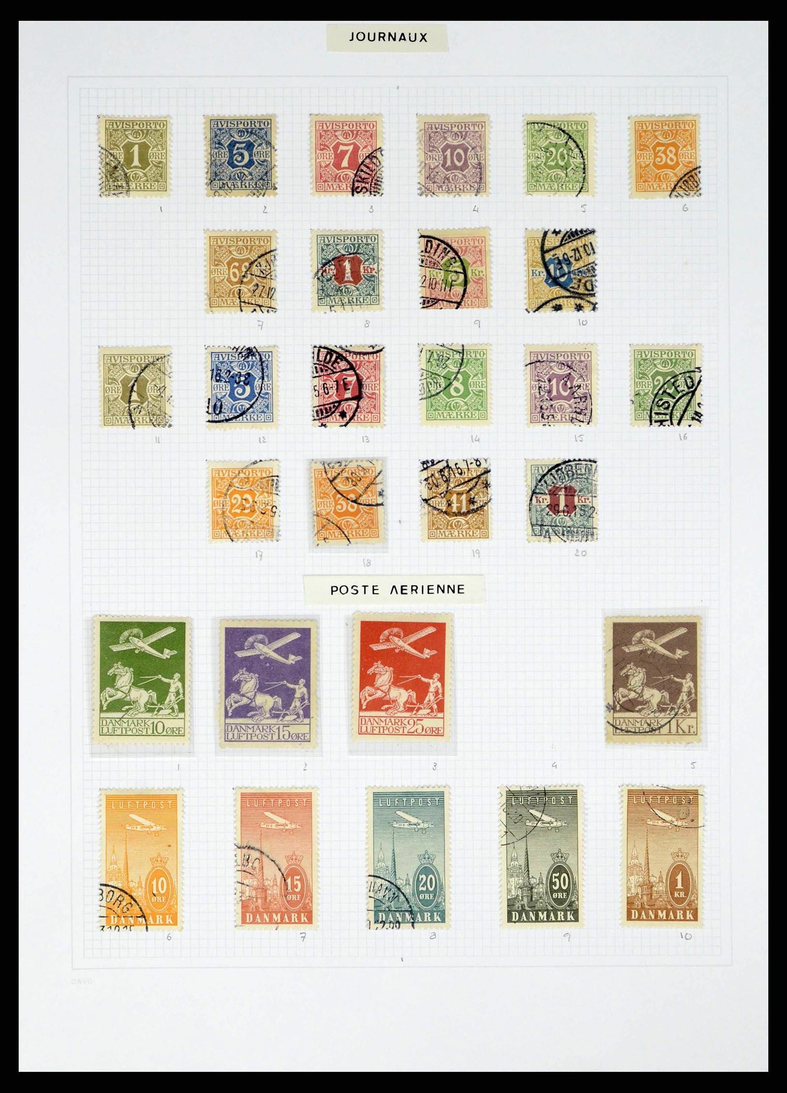 38156 0071 - Postzegelverzameling 38156 Denemarken 1851-2013.