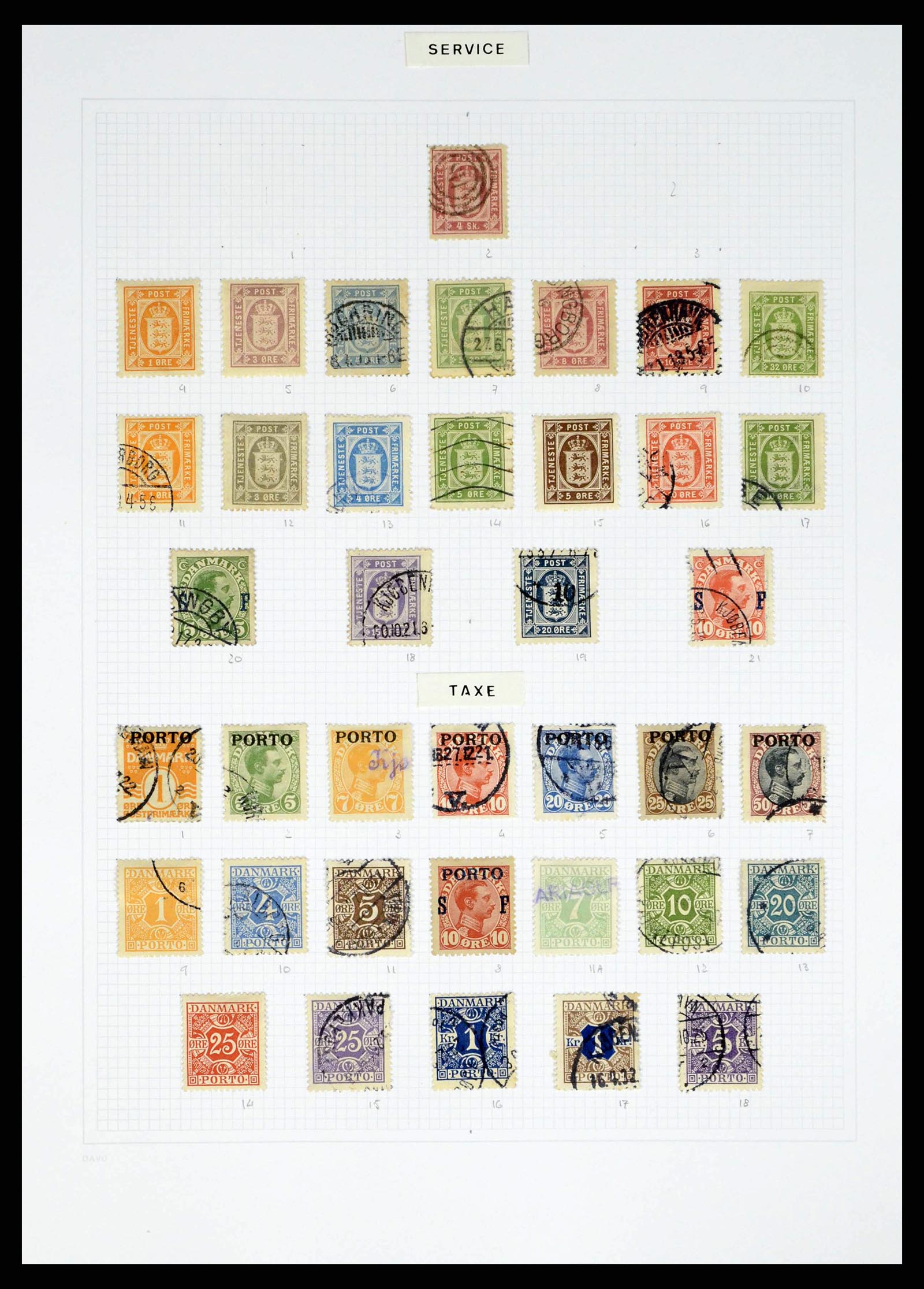 38156 0075 - Postzegelverzameling 38156 Denemarken 1851-2013.