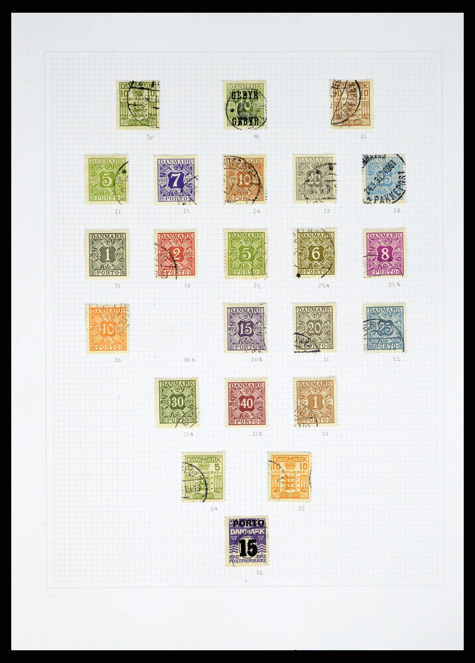38156 0076 - Postzegelverzameling 38156 Denemarken 1851-2013.