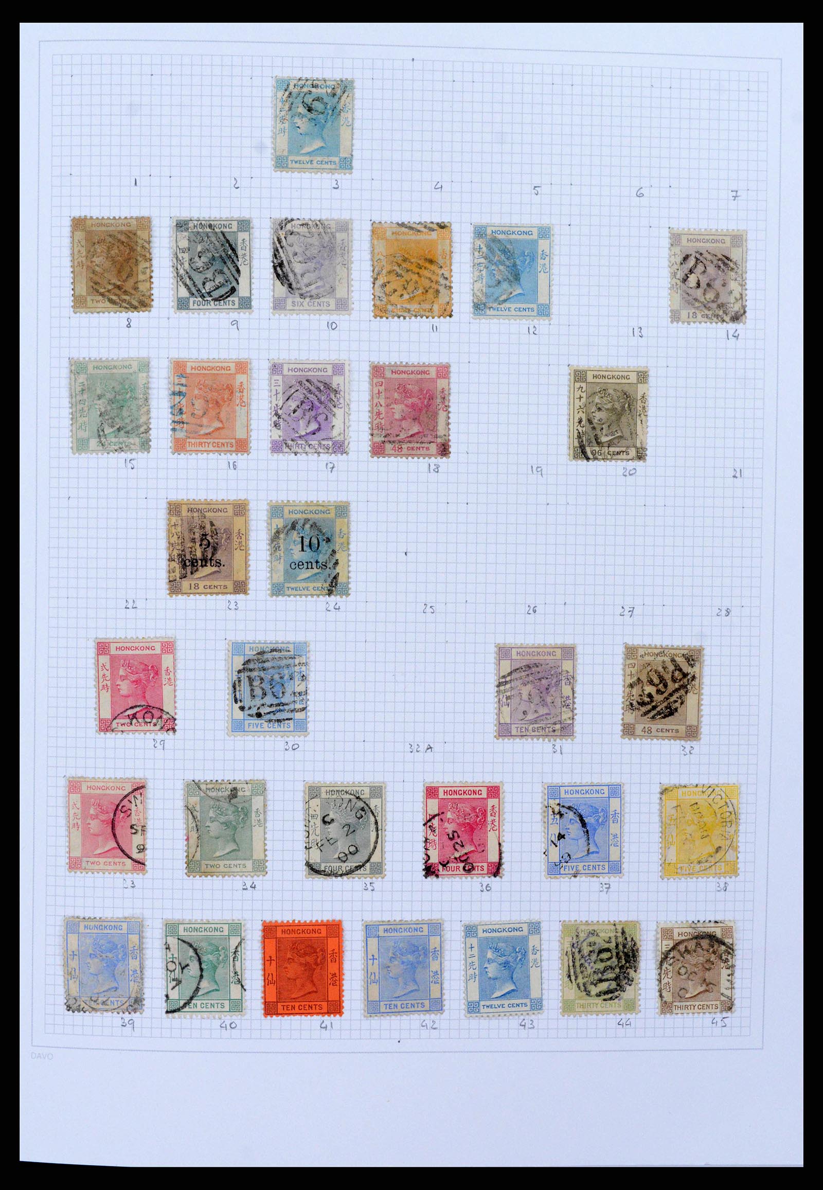 38158 0001 - Postzegelverzameling 38158 Hongkong 1862-1997.
