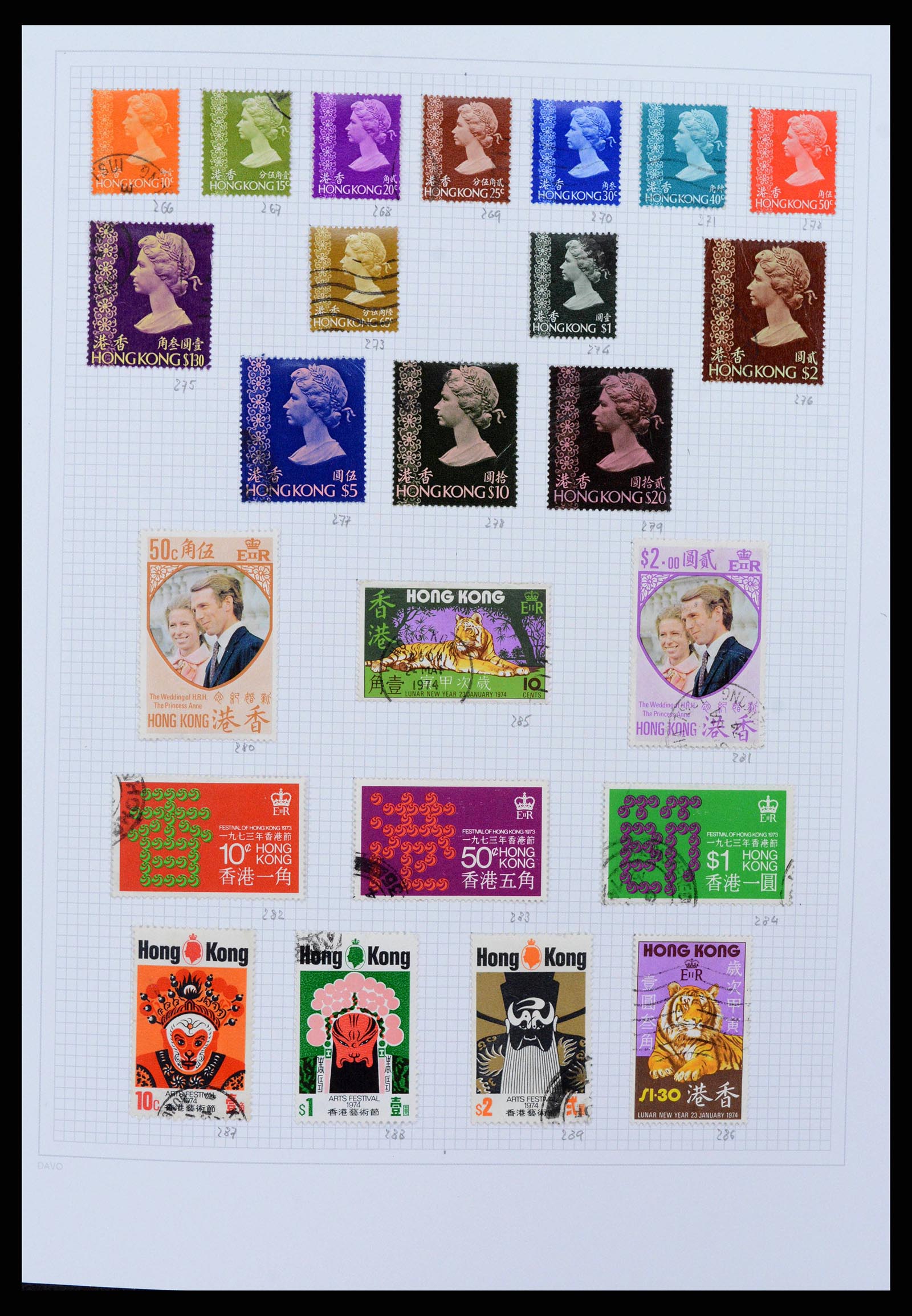 38158 0009 - Postzegelverzameling 38158 Hongkong 1862-1997.
