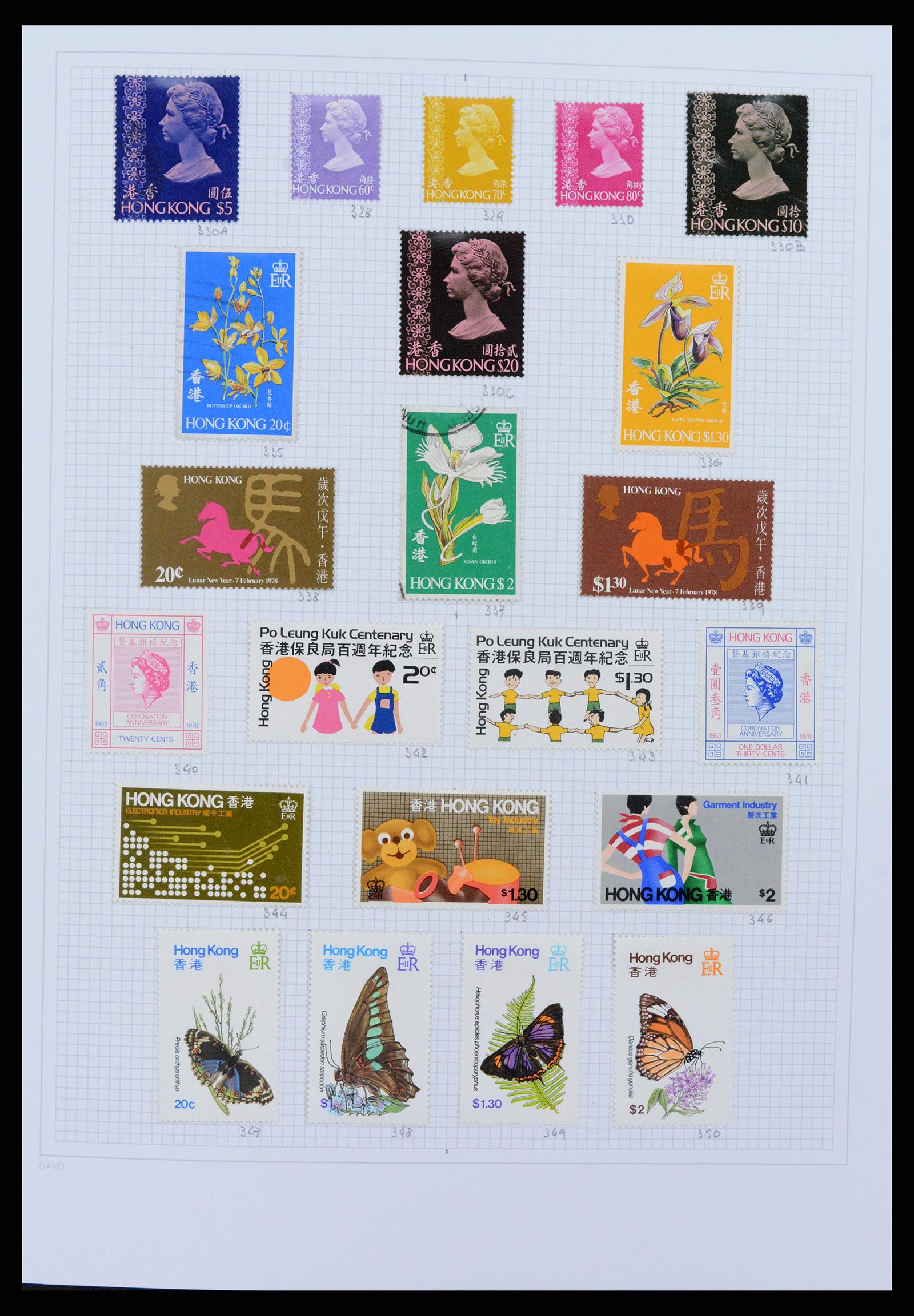 38158 0012 - Postzegelverzameling 38158 Hongkong 1862-1997.