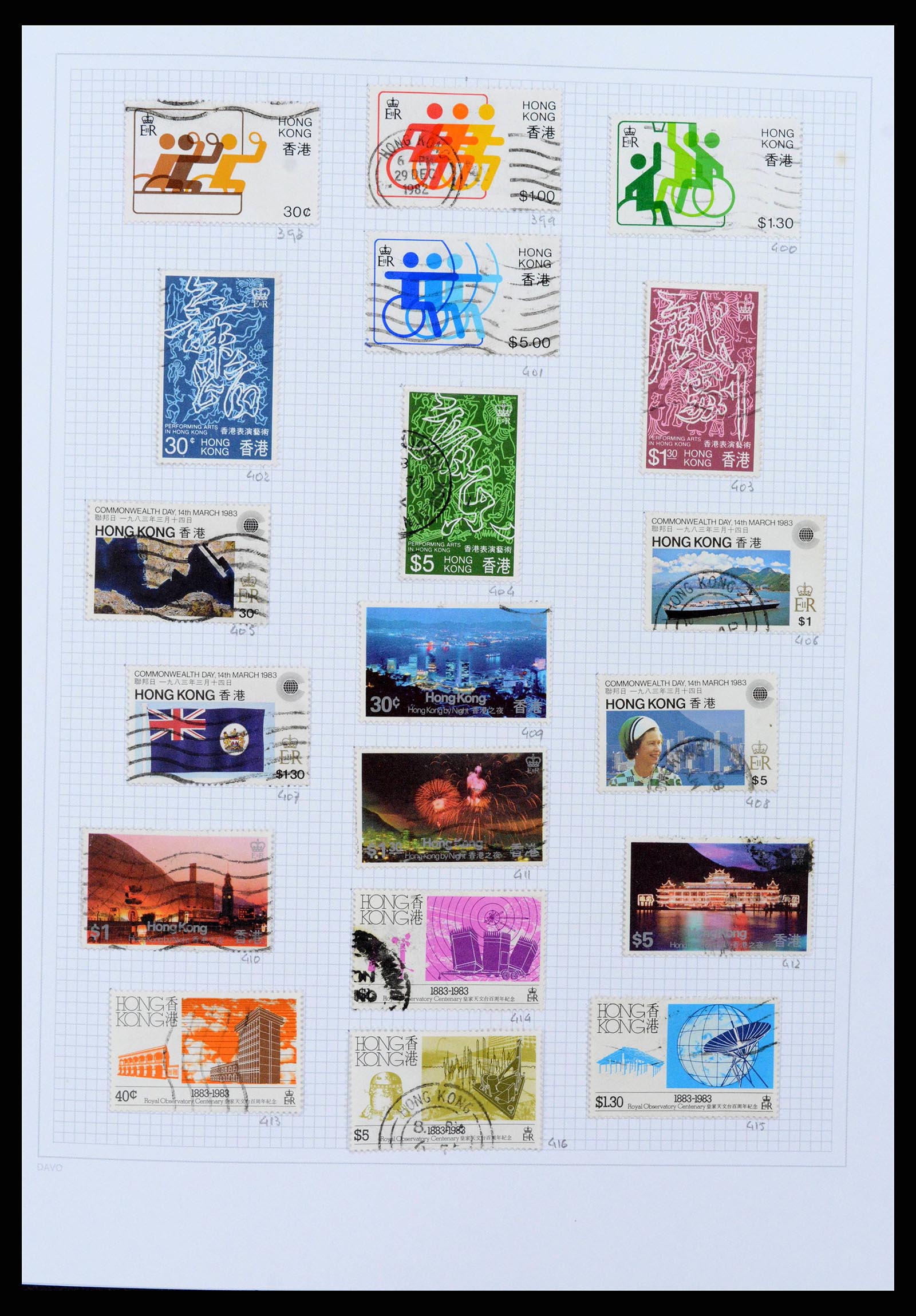 38158 0015 - Postzegelverzameling 38158 Hongkong 1862-1997.