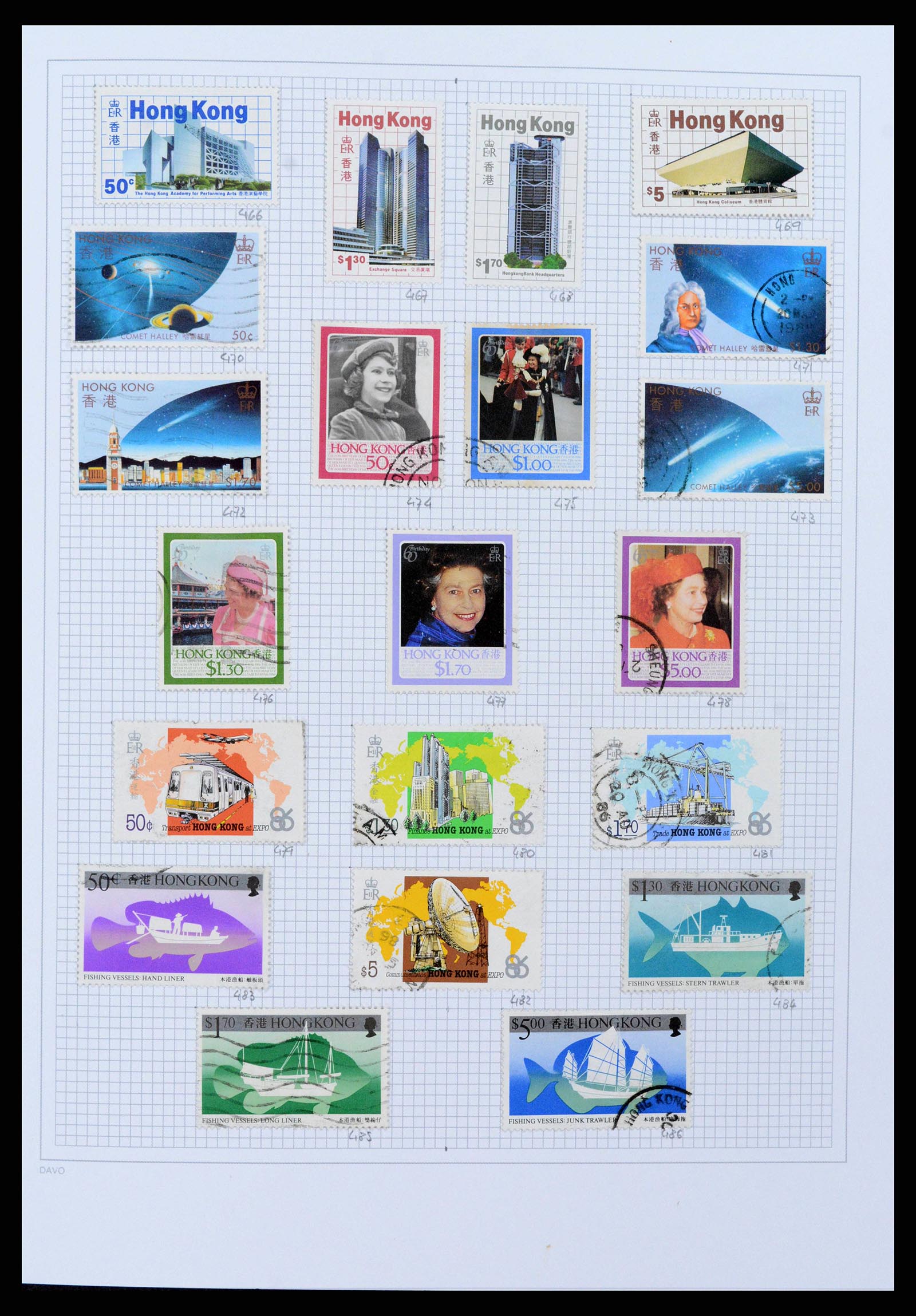 38158 0018 - Postzegelverzameling 38158 Hongkong 1862-1997.